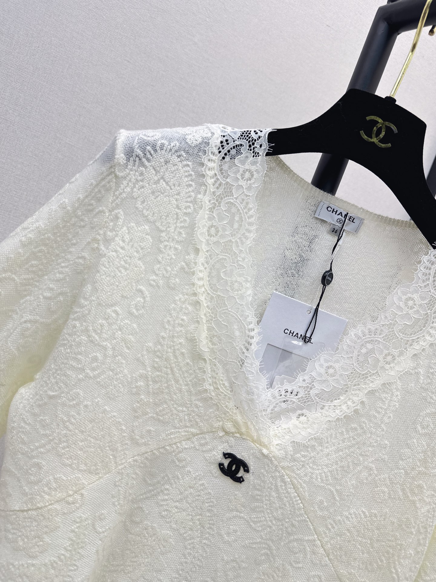 Chan 26fw lace jacquard basic tee