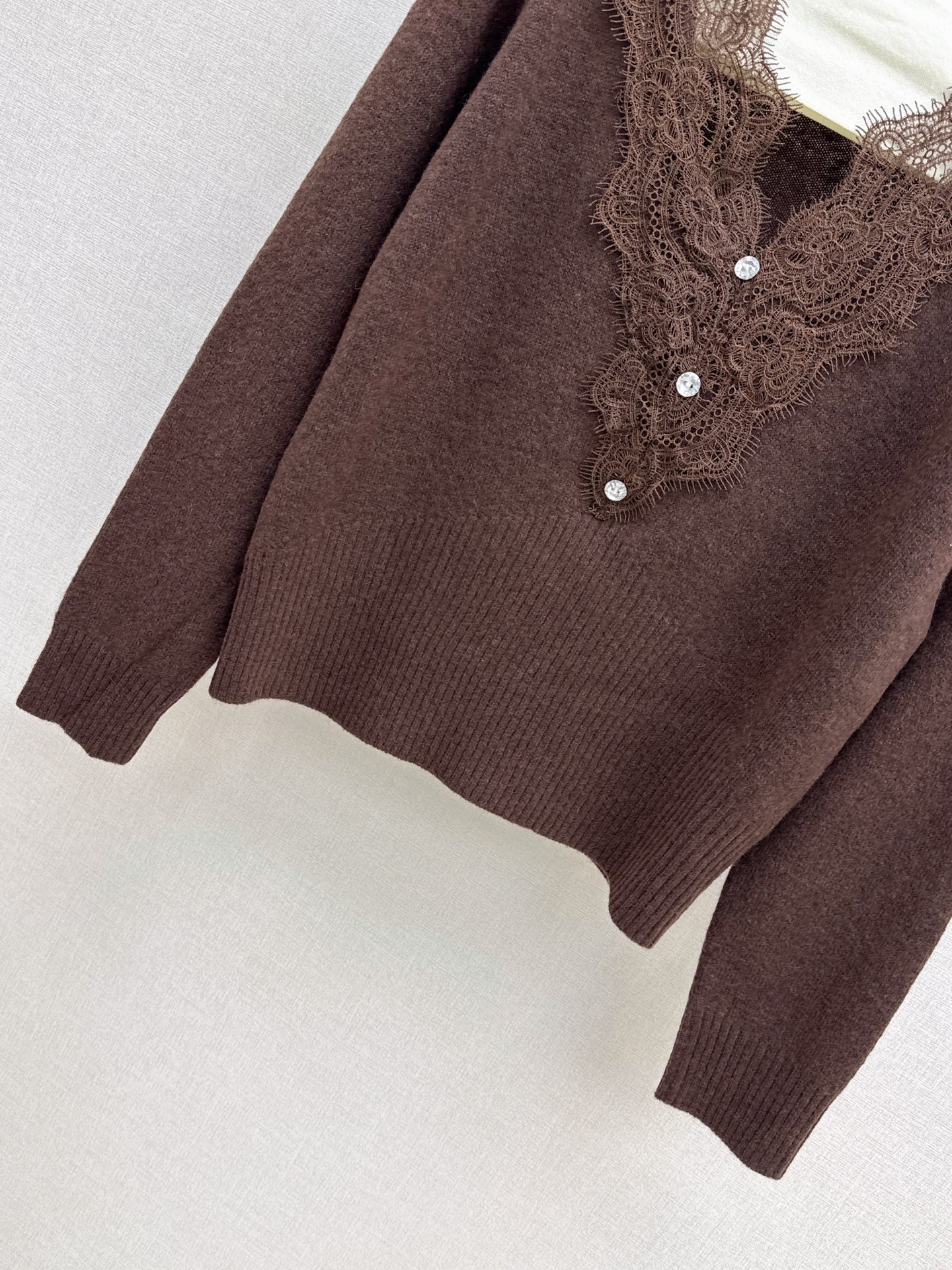 ES 26fw lace wool basic tee