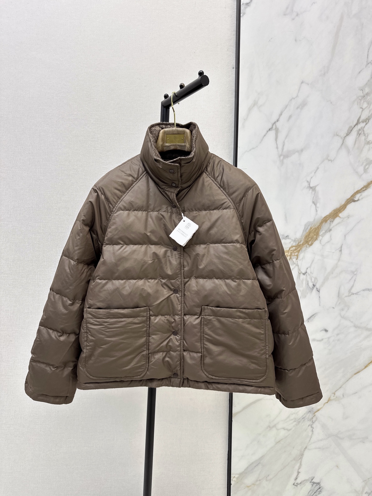 Brun 26fw cashmere reversible down jacket