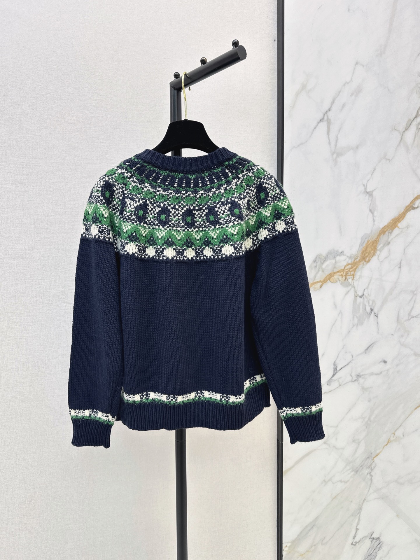 Chan 26fw fair isle knit cardigan