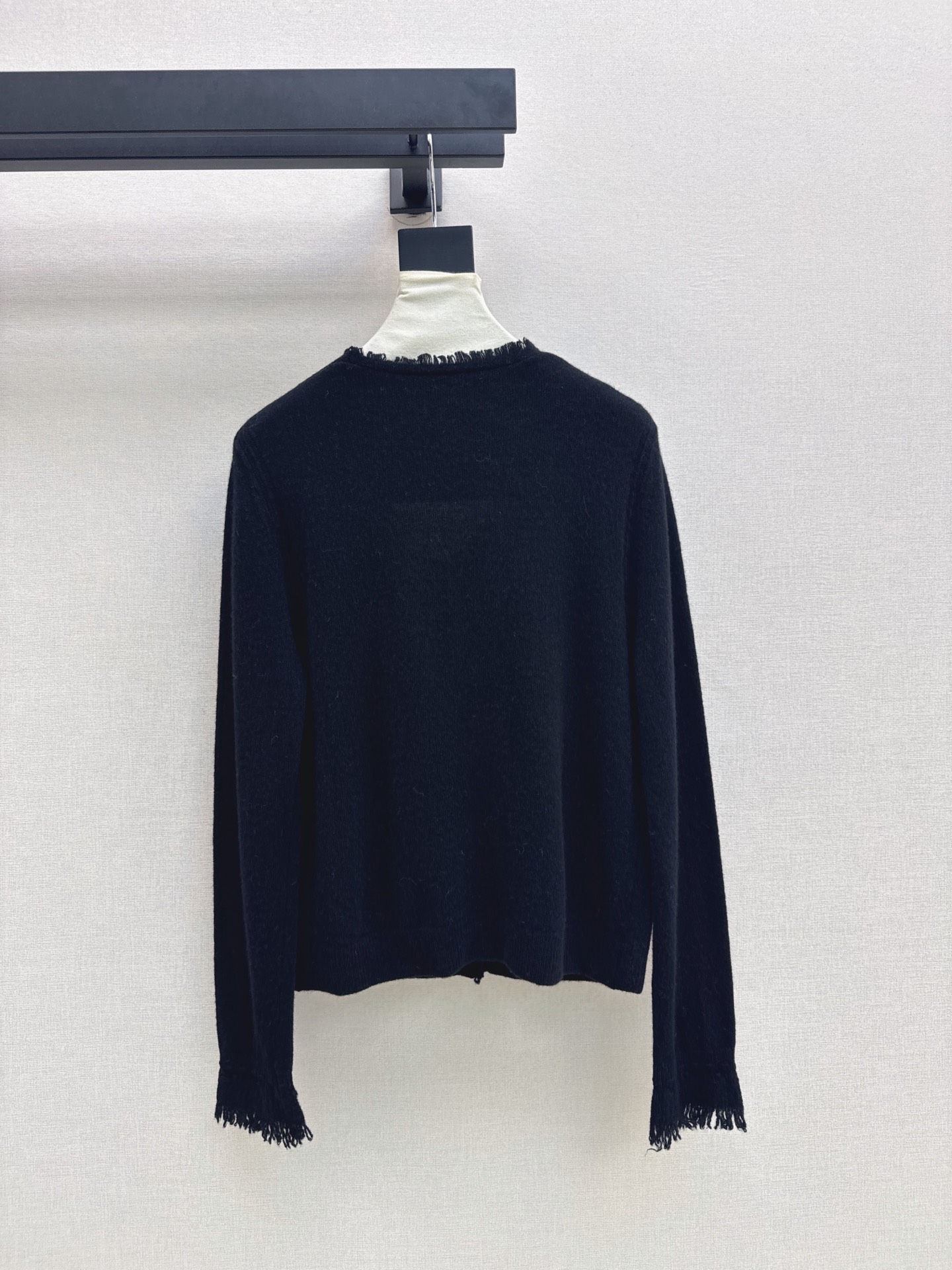 ES 26fw lace contract wool cardigan