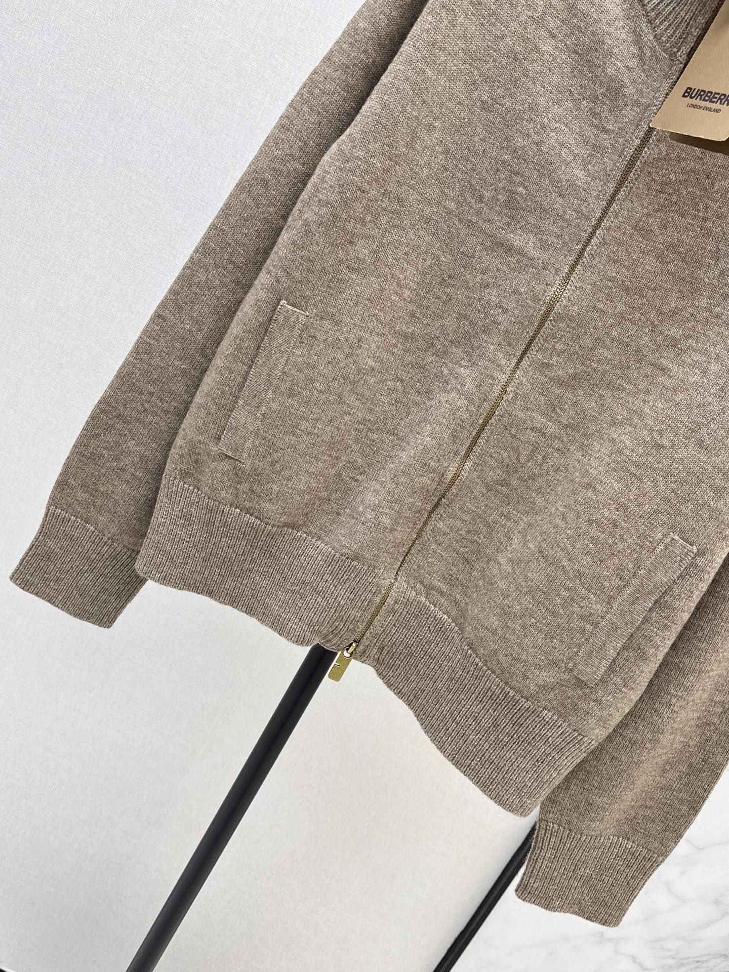 Burb 26fw check contract zipper jacket