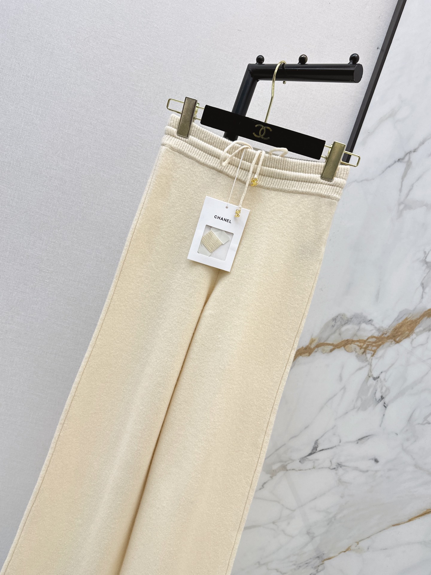 Chan 26fw cashmere straight-leg pants
