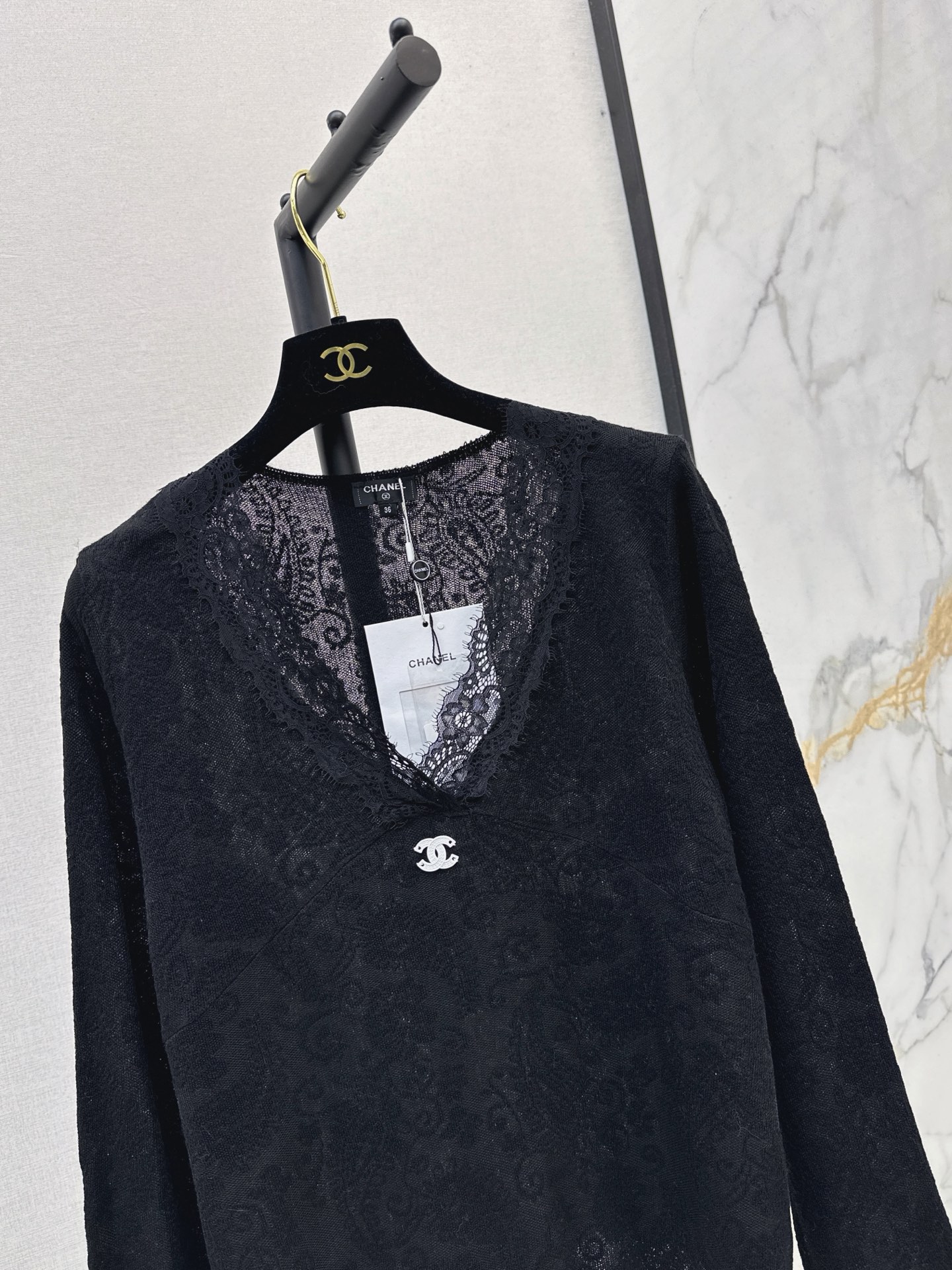 Chan 26fw lace jacquard basic tee