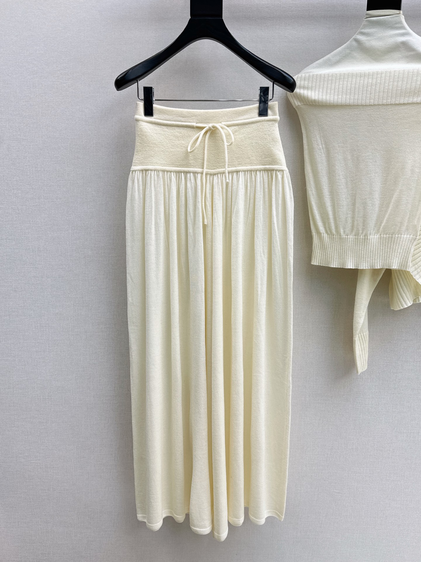 Row 26fw wool cardigan tube top pants sets