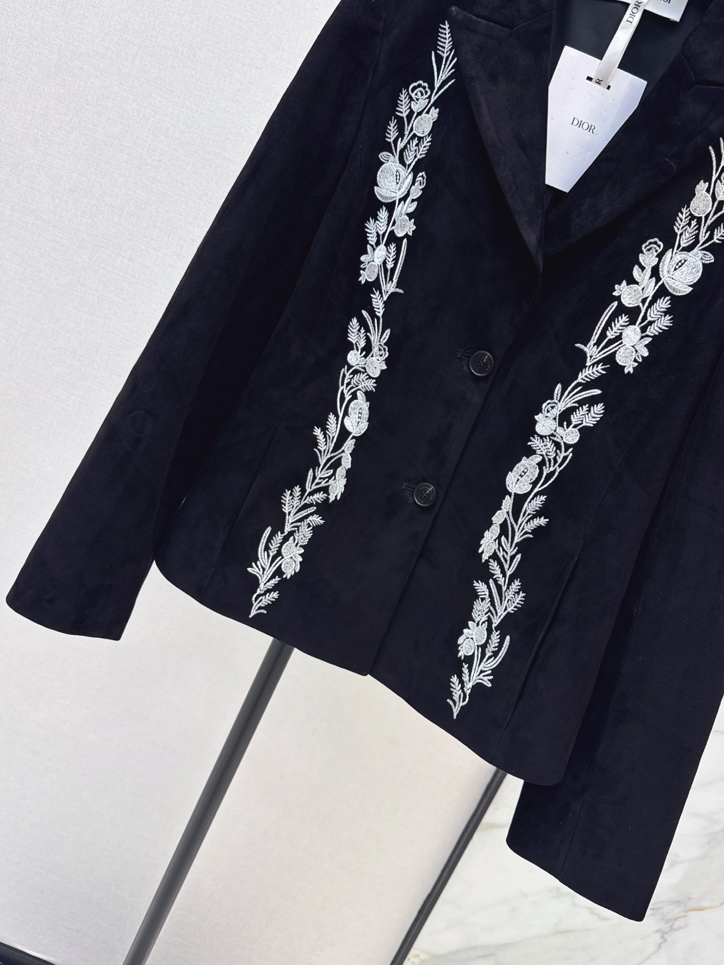 CD 26fw suede fleece embroidery blazer