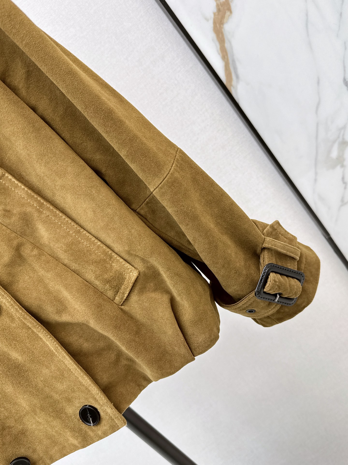 Sain 26fw suede fleece leather jacket