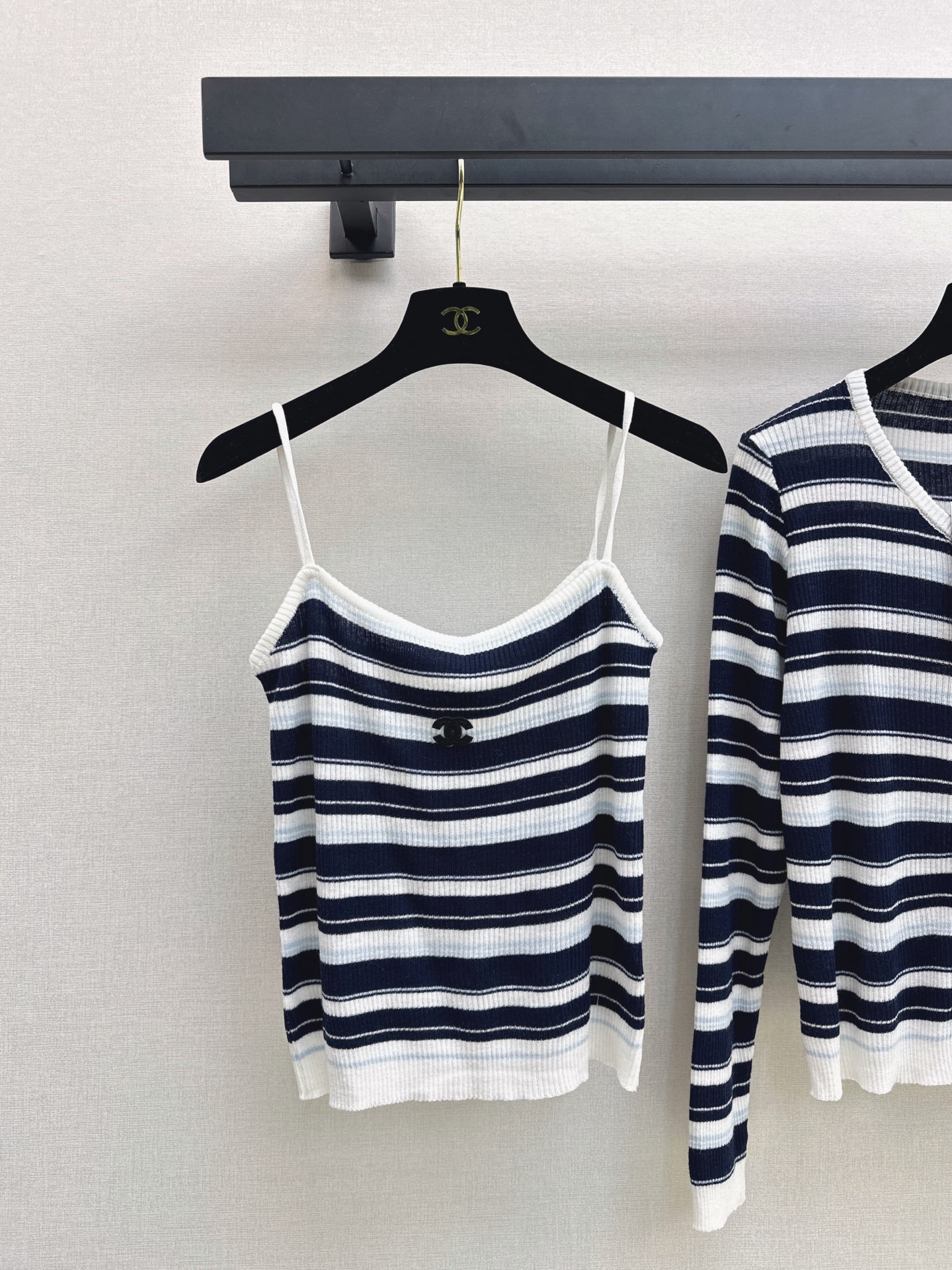 Chan 26fw knit camisole cardigan sets