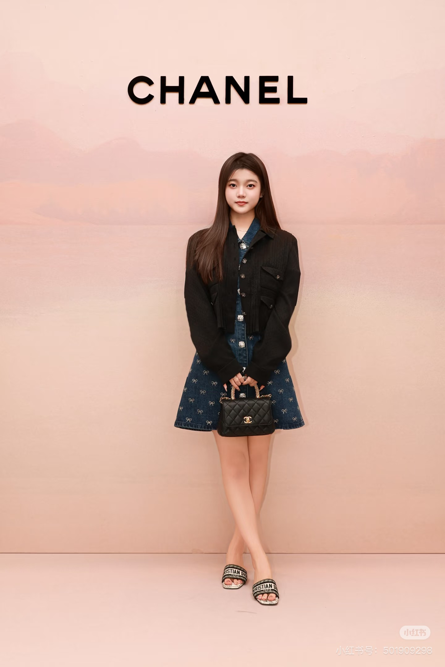 Chan 26fw jacquard silk jacket
