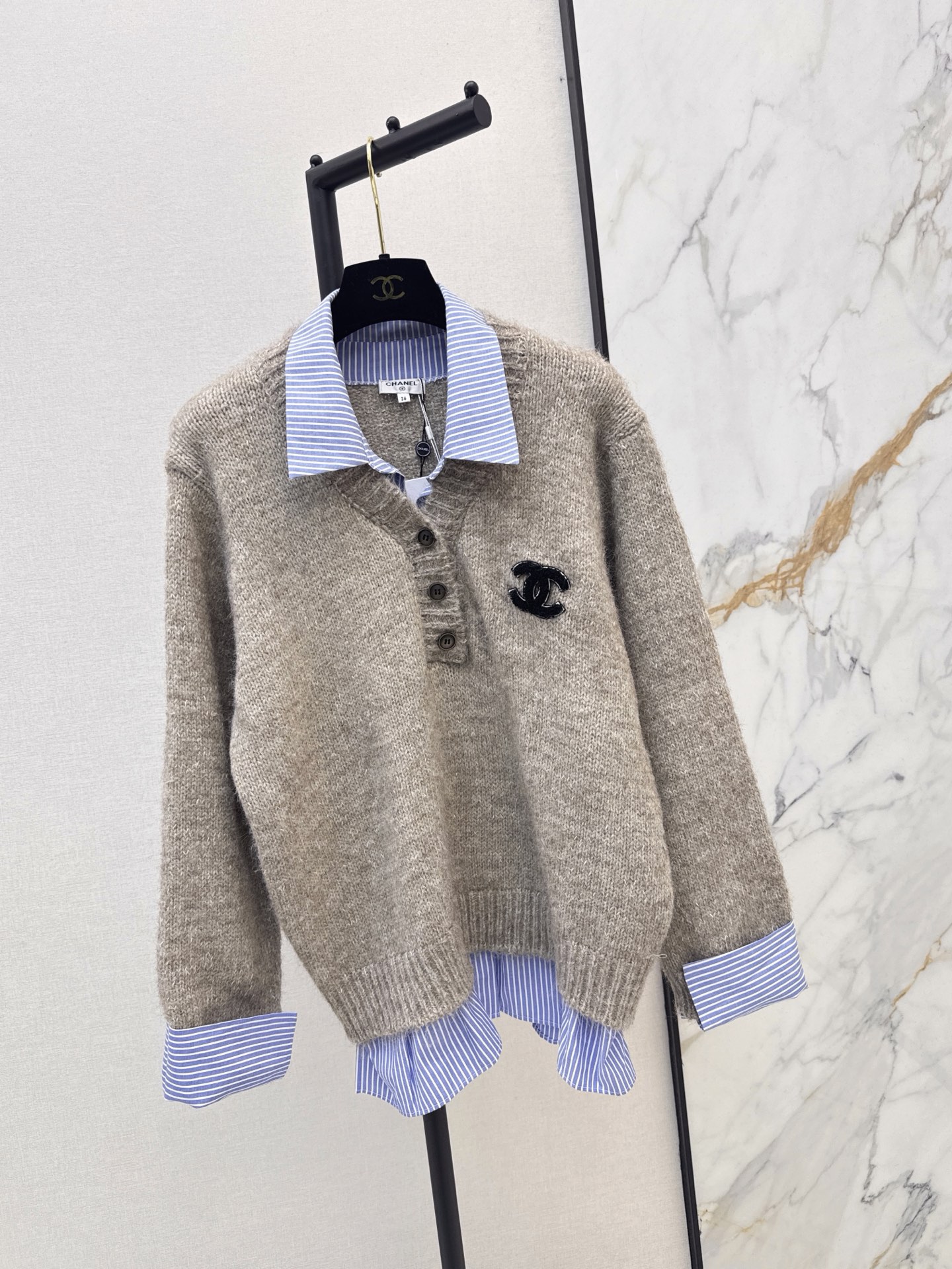 Chan 26fw 2in1 sweater