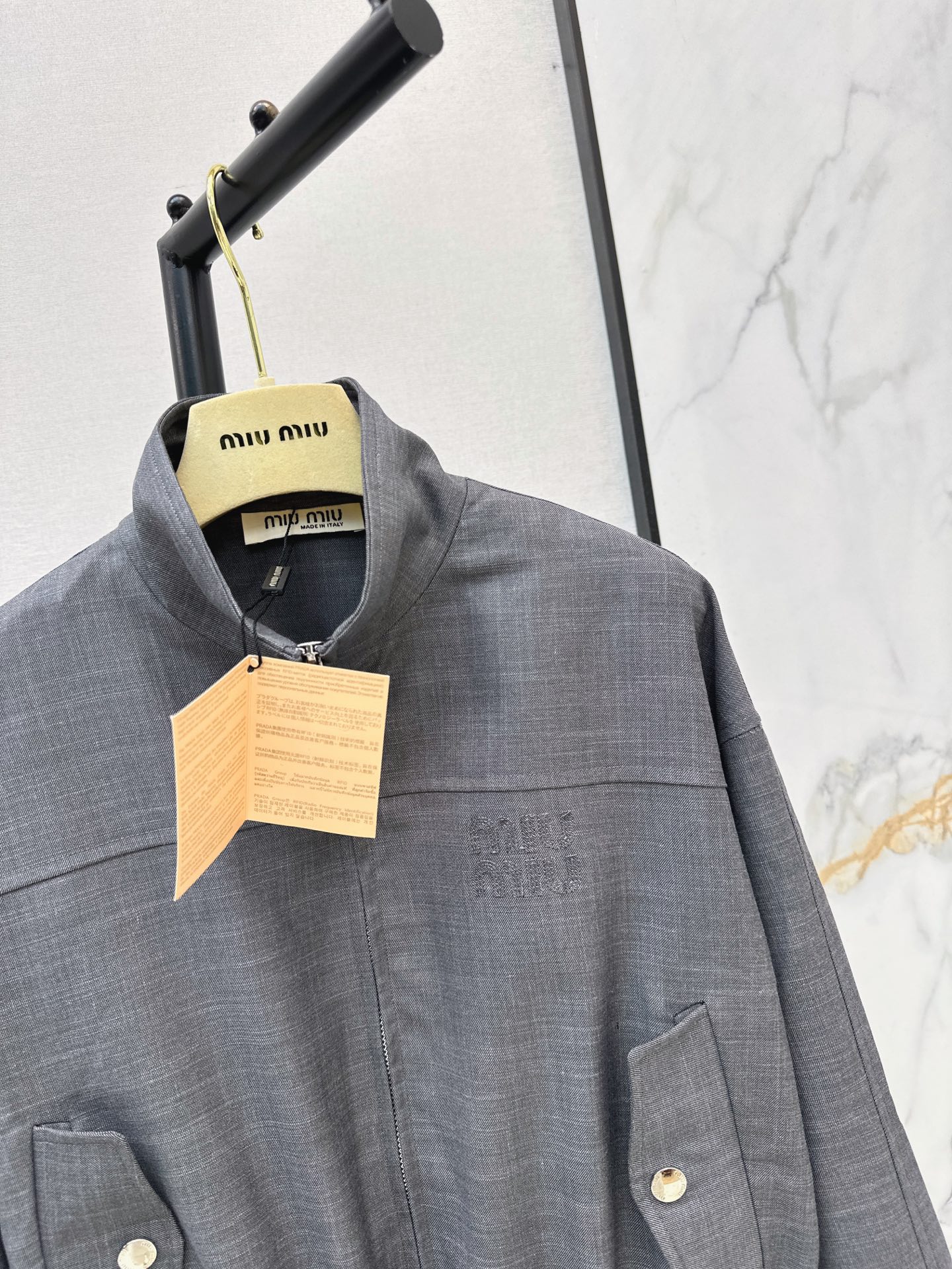 Miu 26fw drawstring top