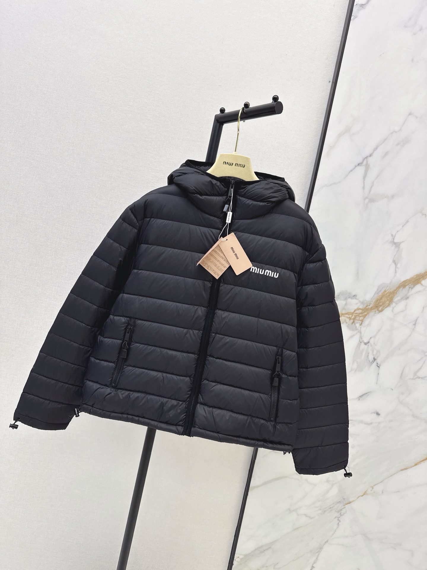 Miu 26fw hooded down jacket