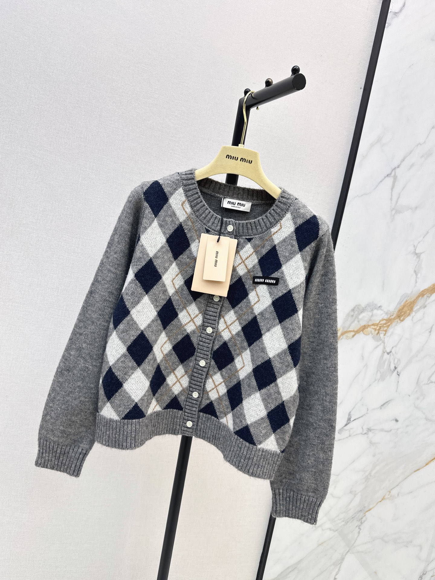Miu 26fw jacquard cardigan