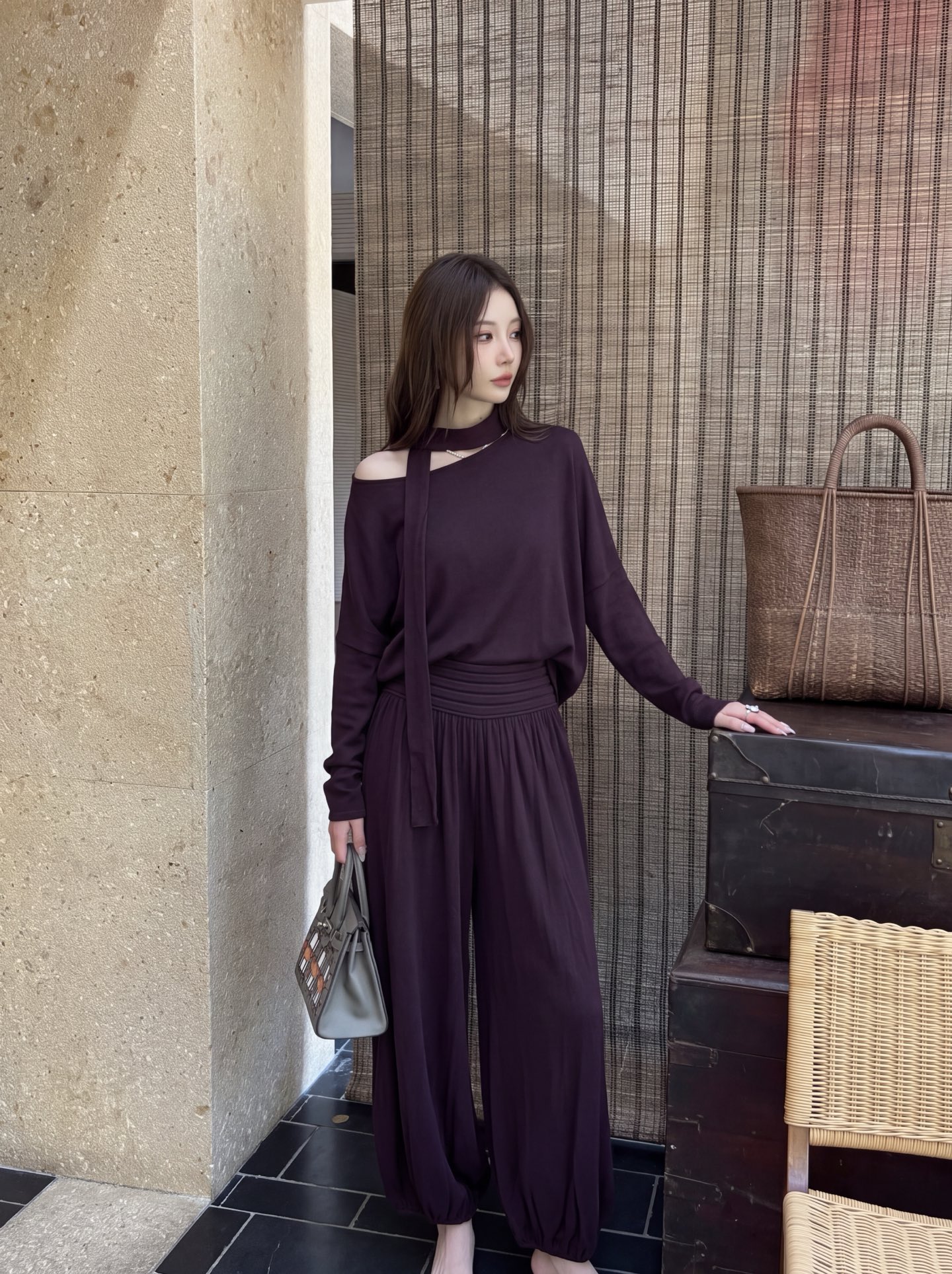 Row 26fw wool knitwear pants sets