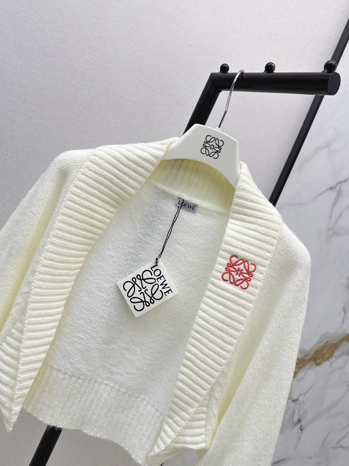 Loe 26fw cropped knit cardigan