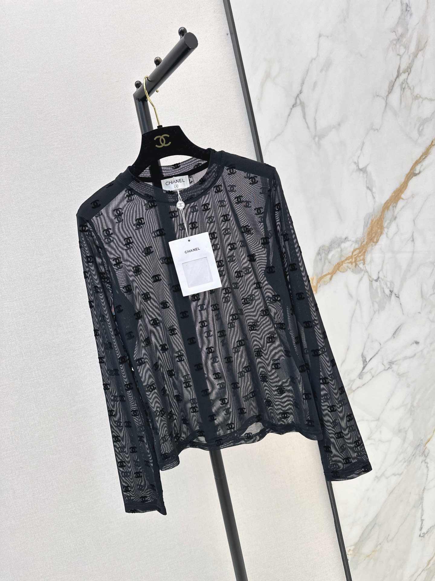 Chan 26fw mesh basic tee