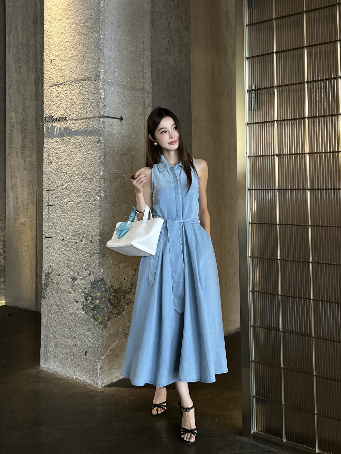 Ralp 26fw sleeveless denim dress