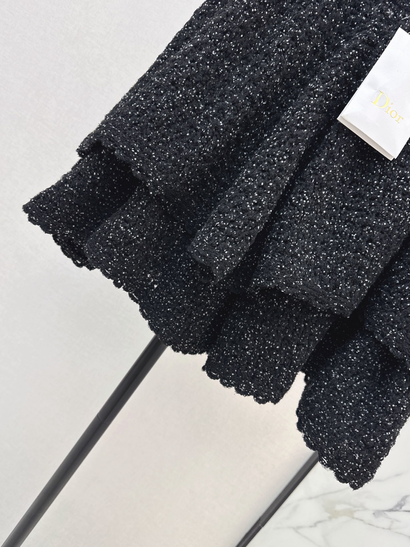 CD 26fw pleated tweed skirt