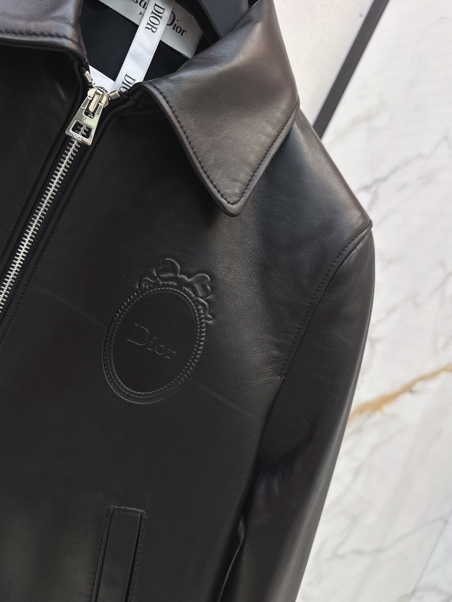 CD 26fw leather jacket