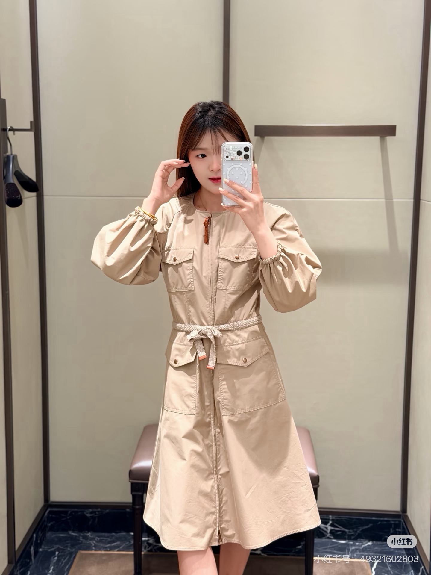 Monc 26fw drawstring dress