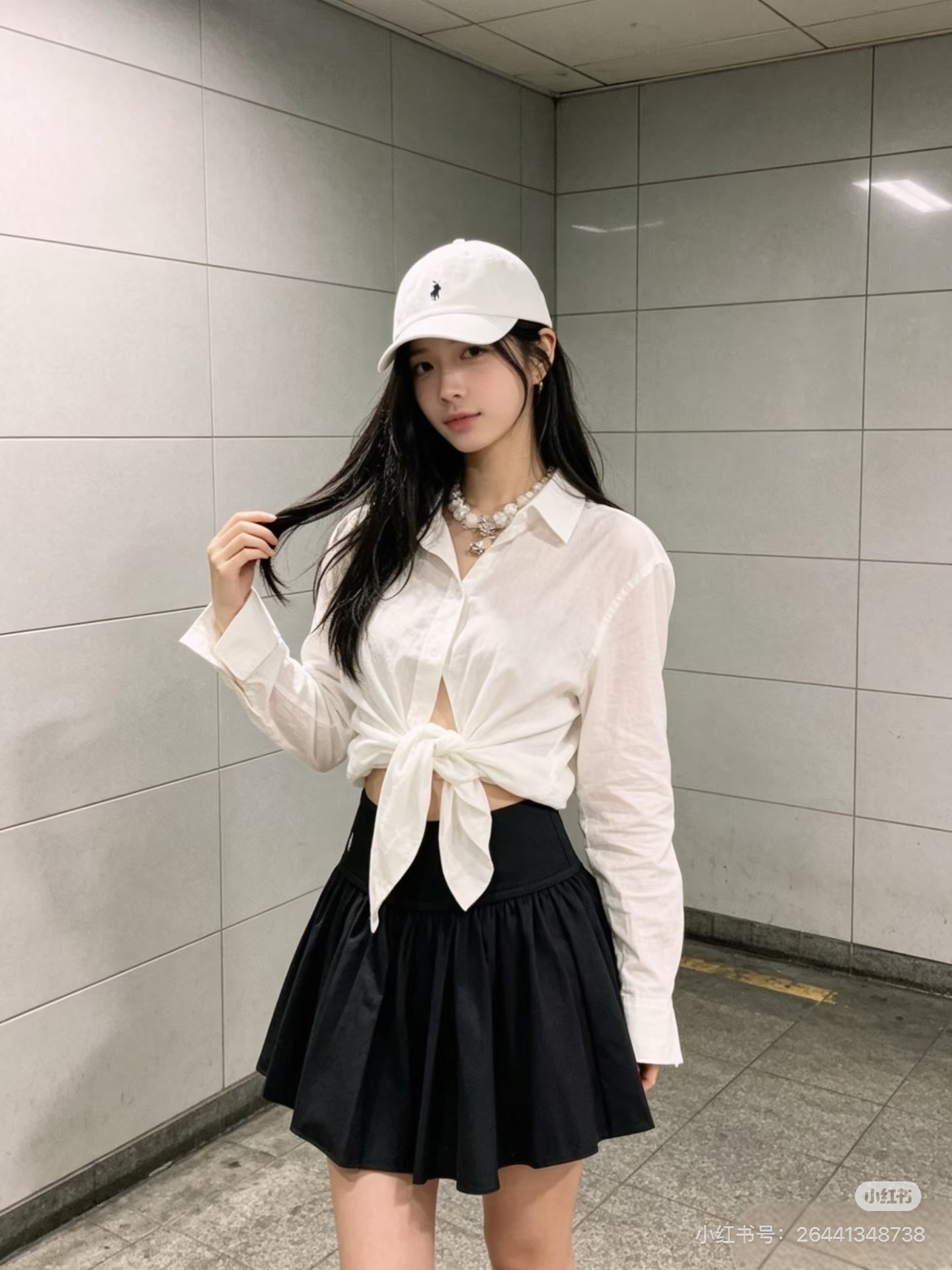 Ralp 26ss pleated mini skirt