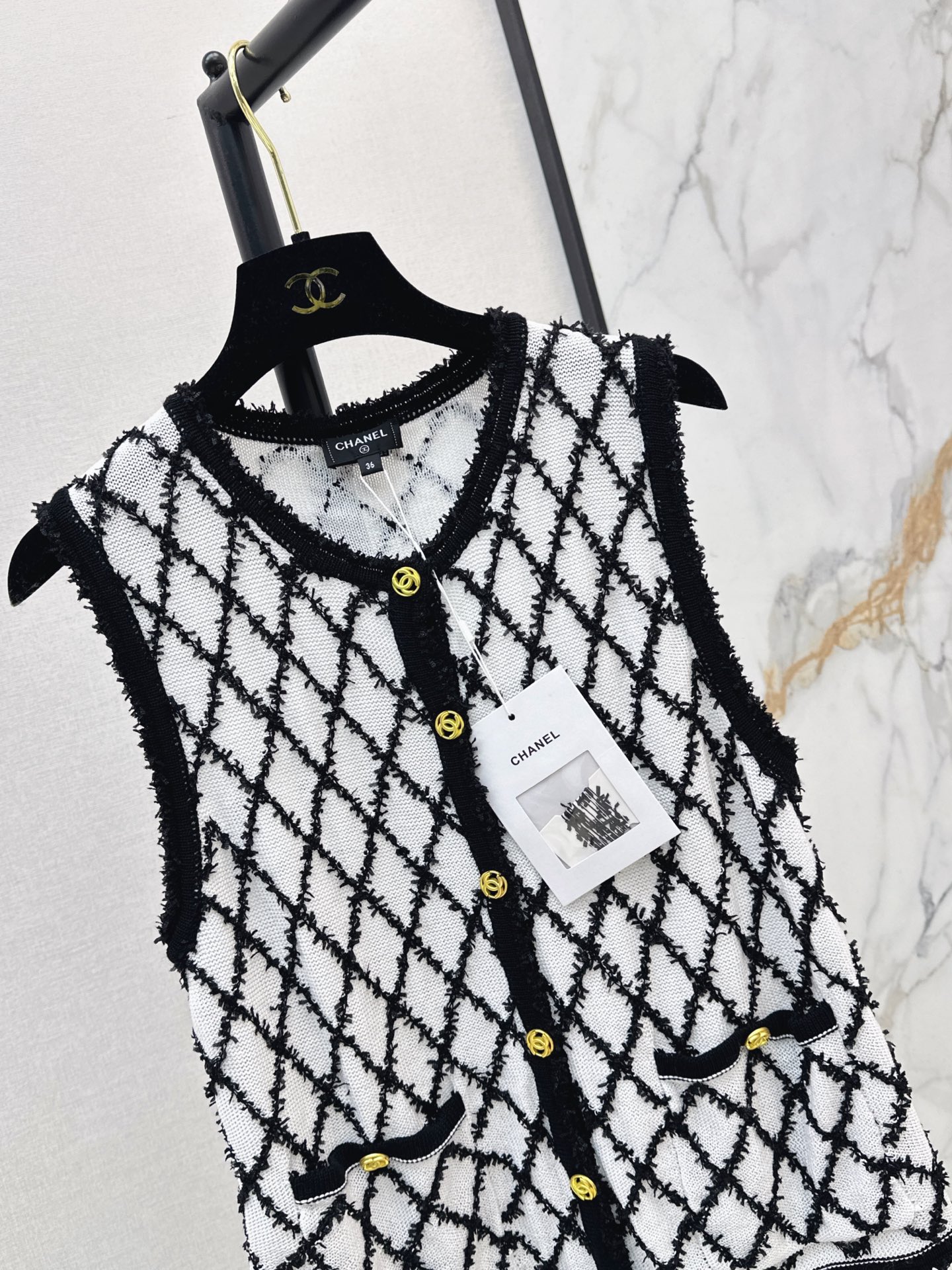 Chan 26fw knit vest jacket