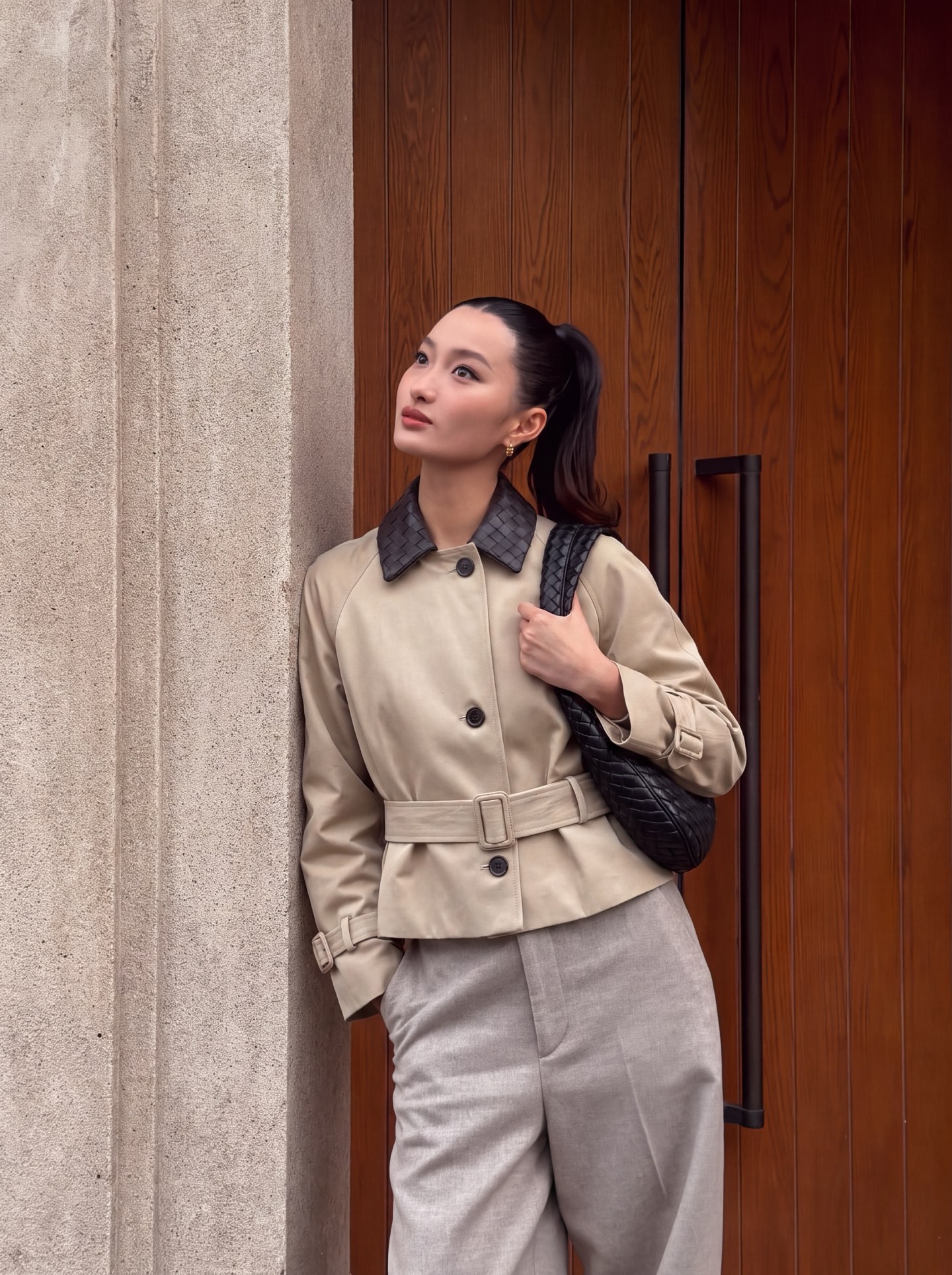 Bott 26fw cropped trench coats