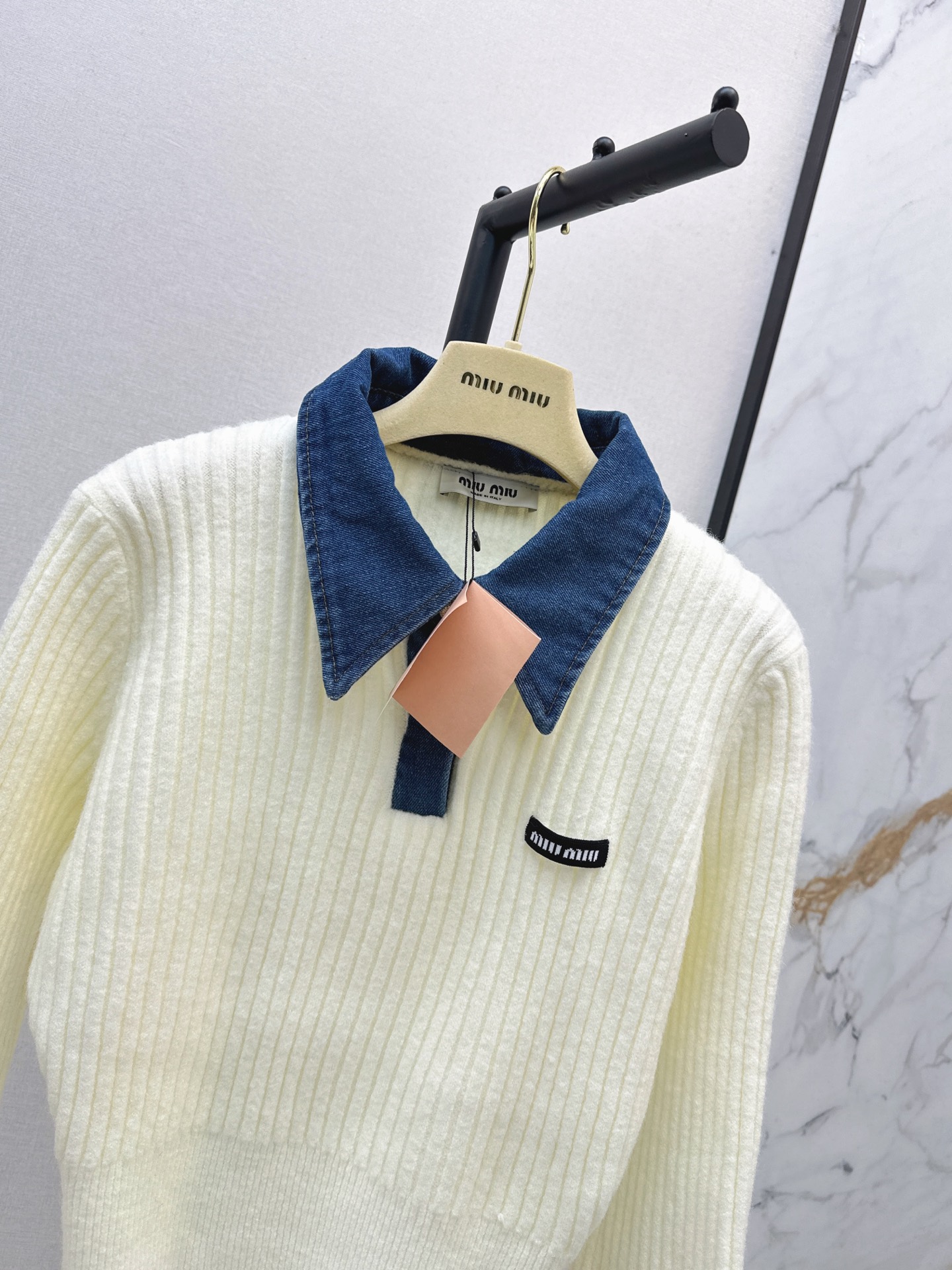 Miu 26fw 2in1 knit sweater