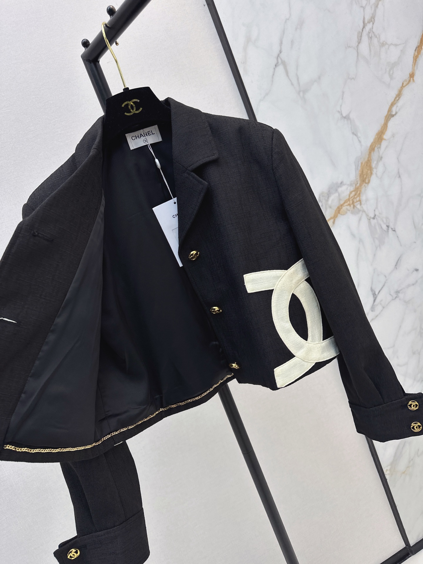 Chan 26fw cropped woven jacket