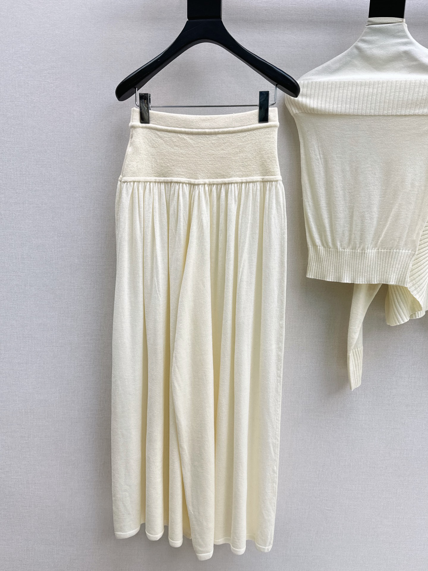 Row 26fw wool cardigan tube top pants sets