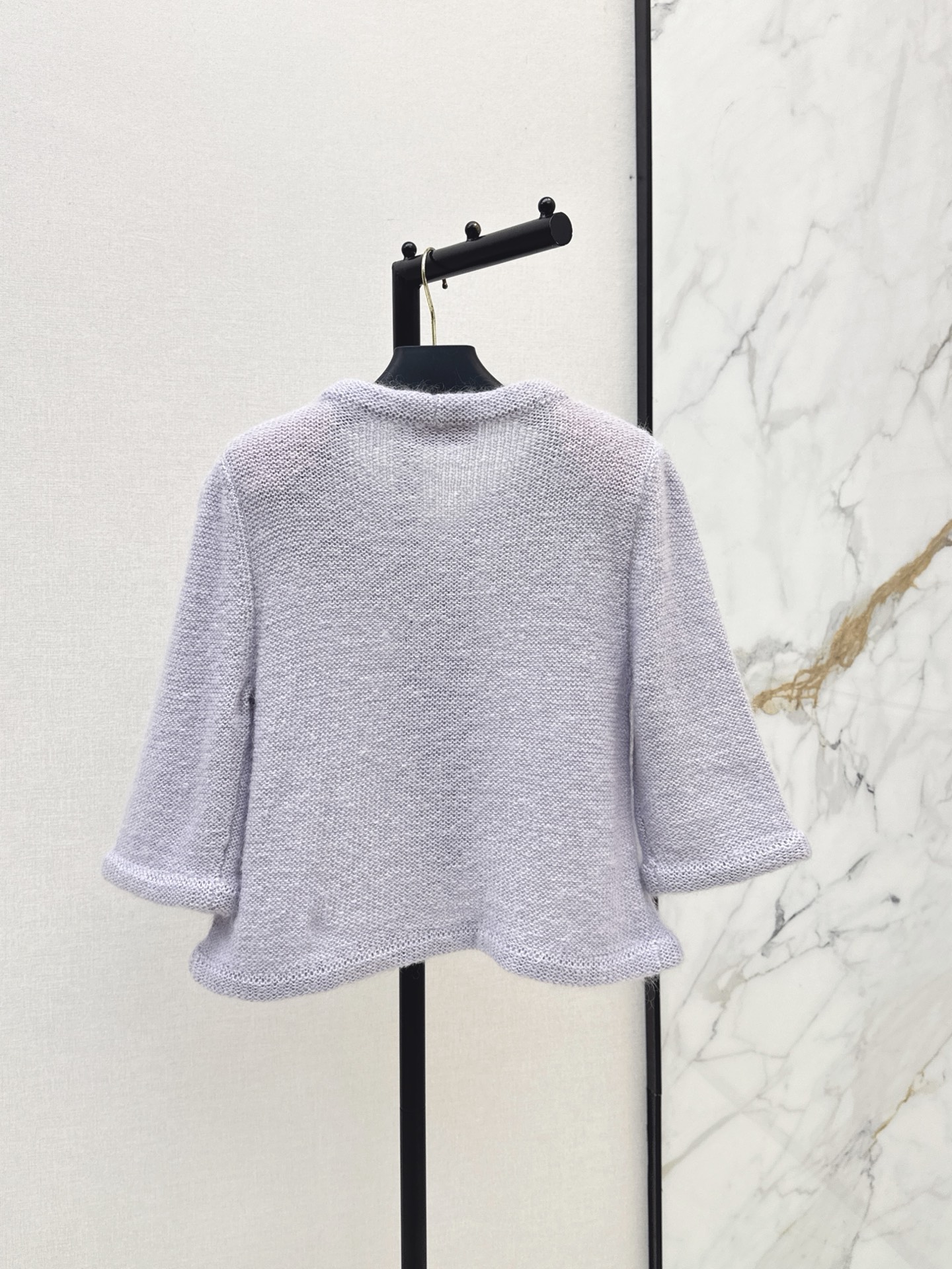 Valen 26fw bow sequin embroidery knit cardigan