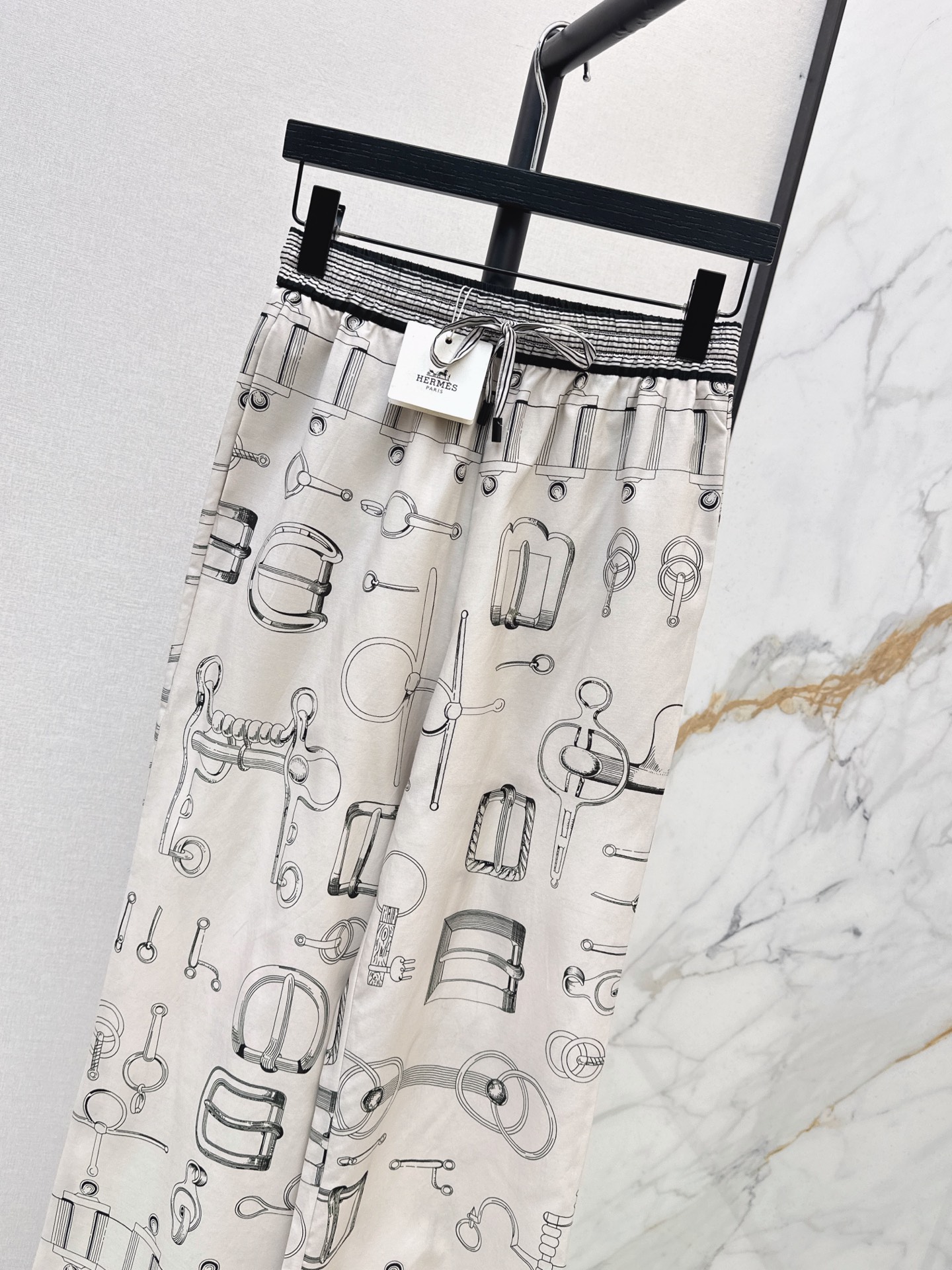 Her 26fw print silk wide-leg pants