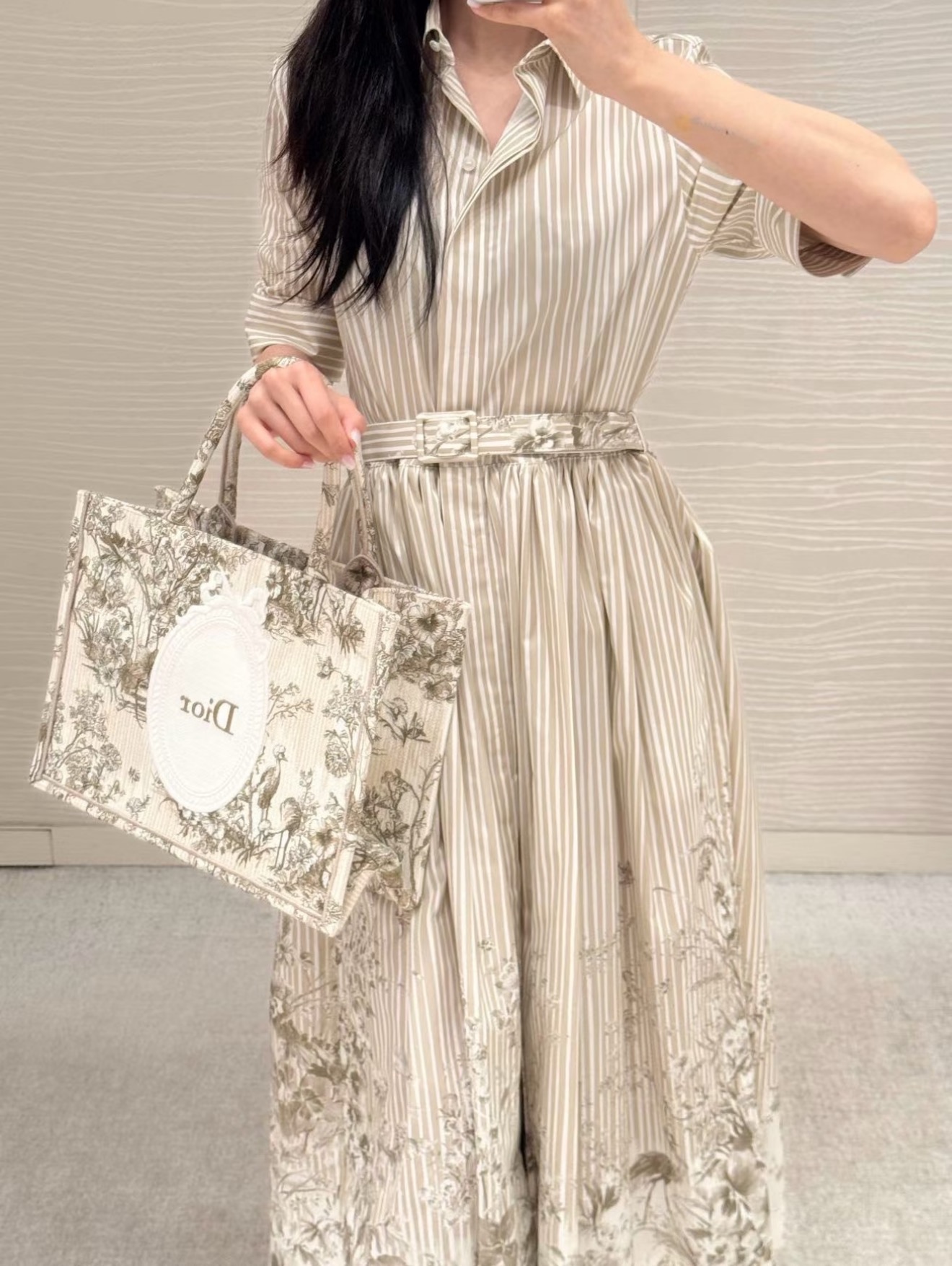 CD 26fw stripe print dress