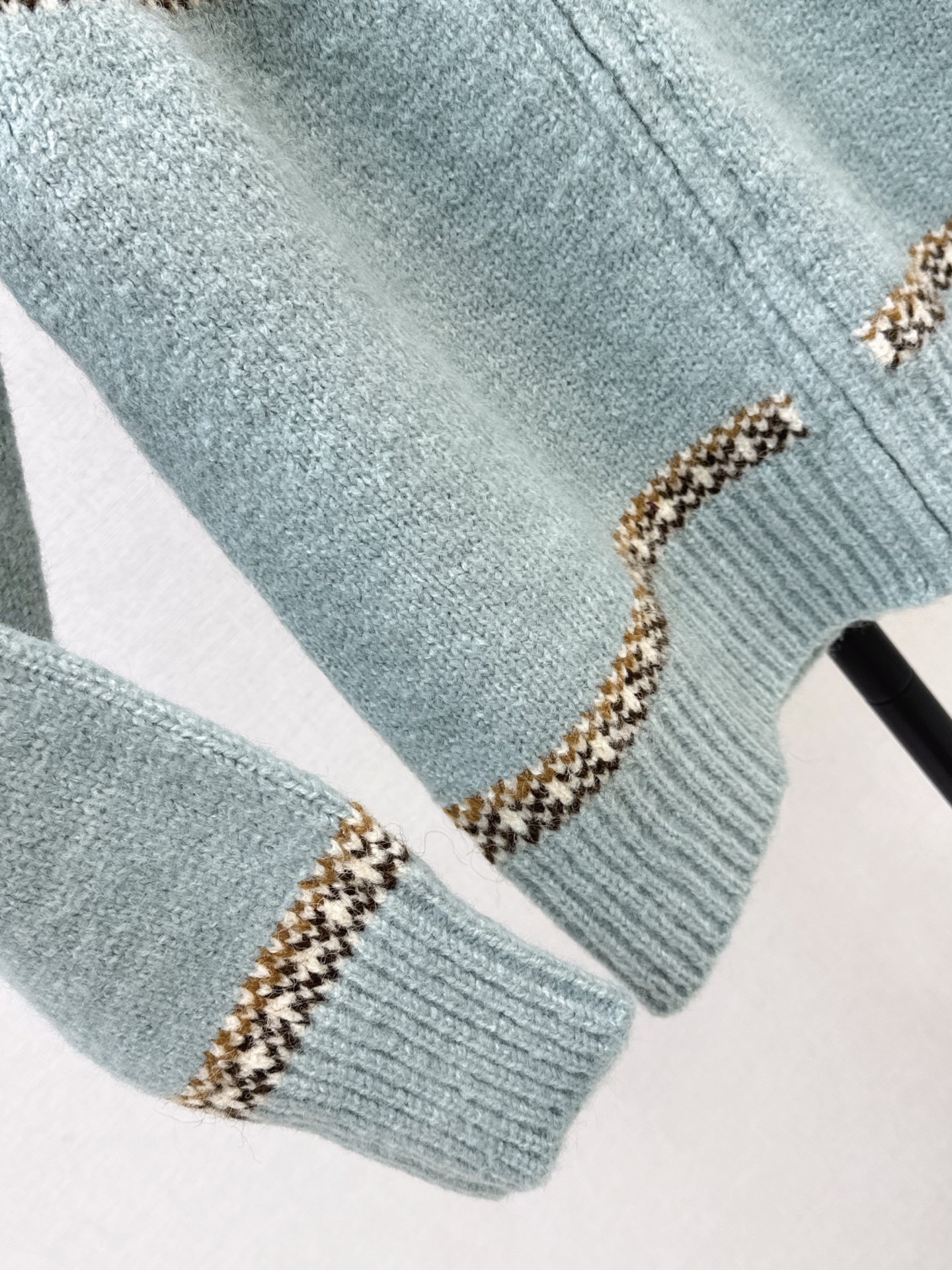 Chan 26fw fair is了zipper knit cardigan