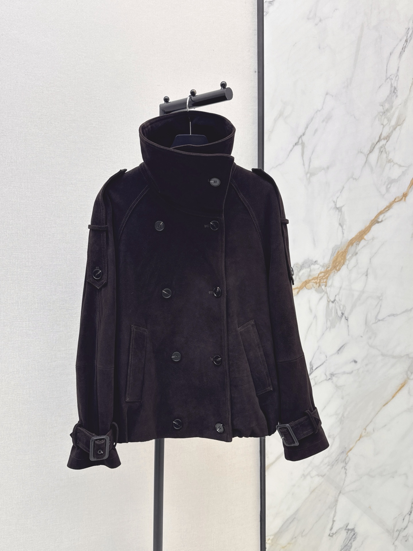 Sain 26fw suede fleece leather jacket