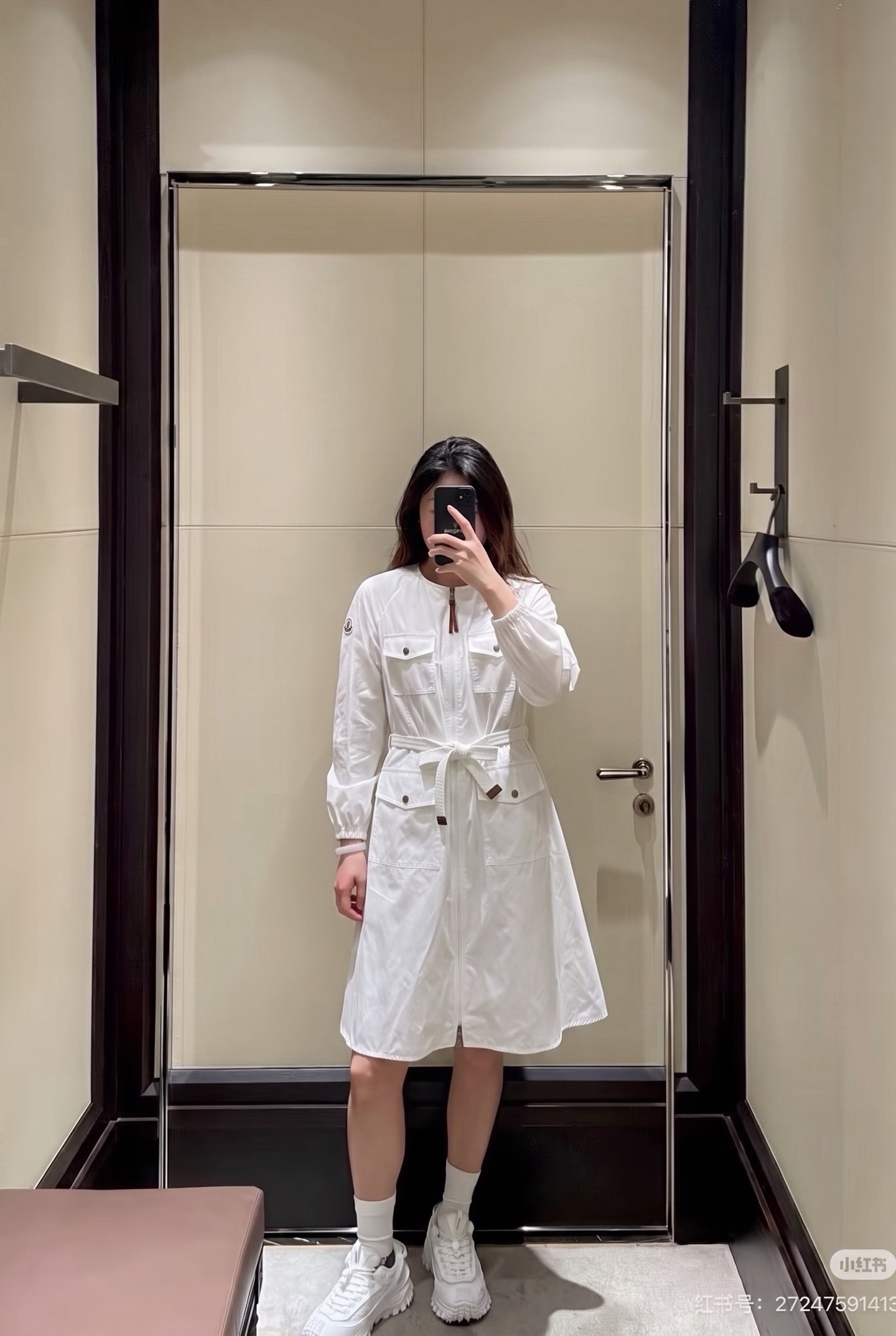 Monc 26fw drawstring dress