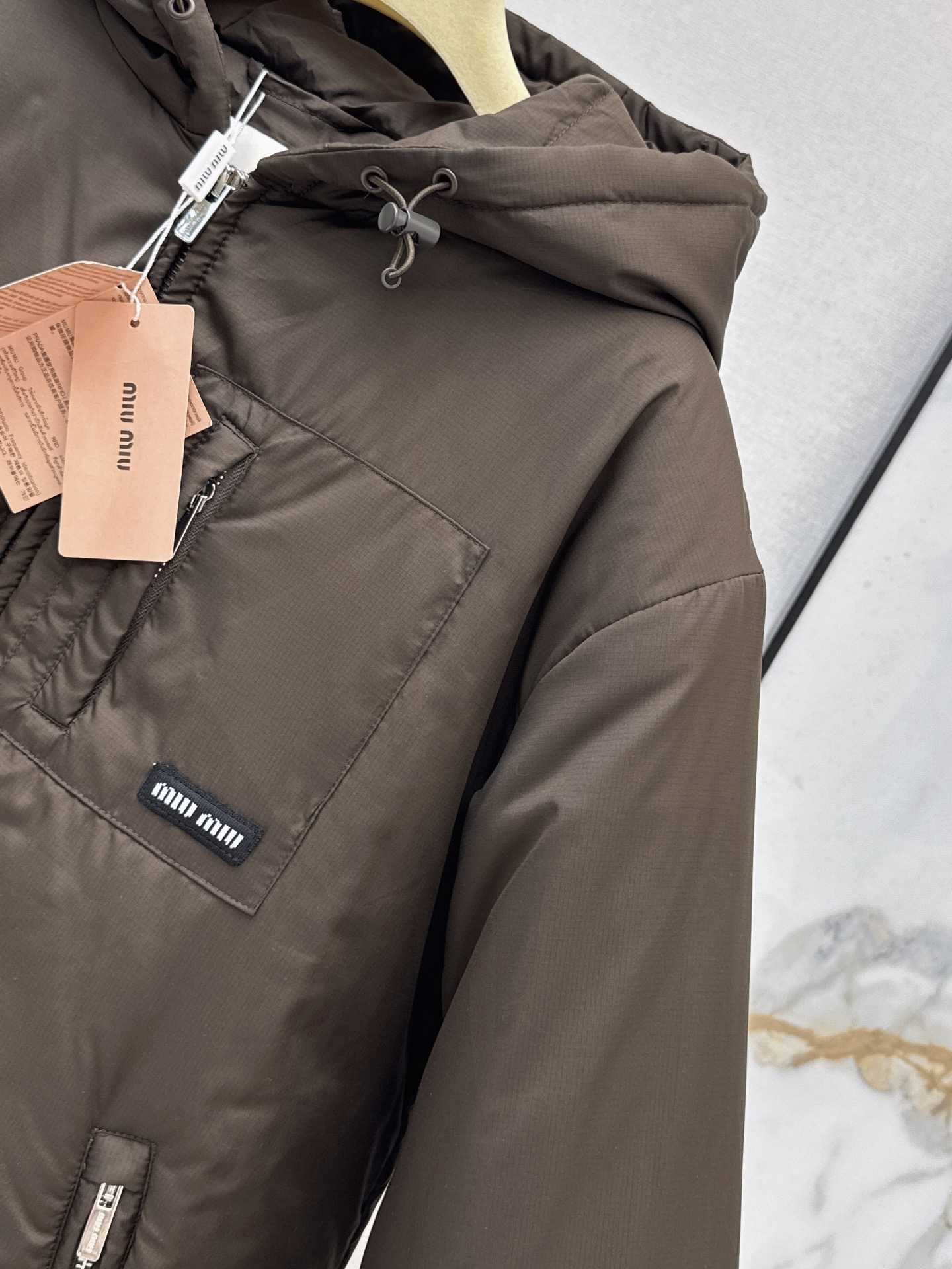 Miu 26fw hoode down jacket