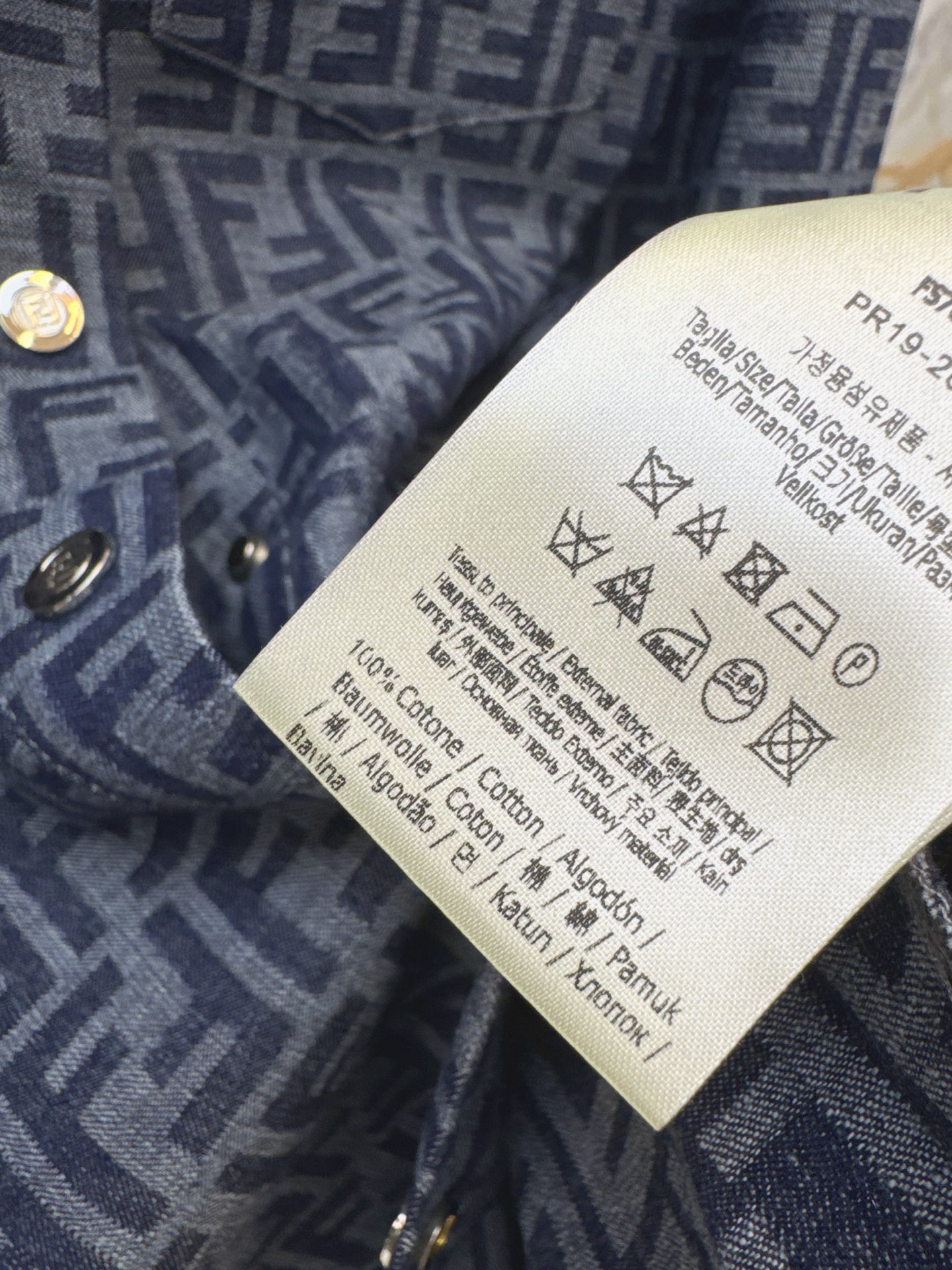 Fen 26fw jacquard denim dress