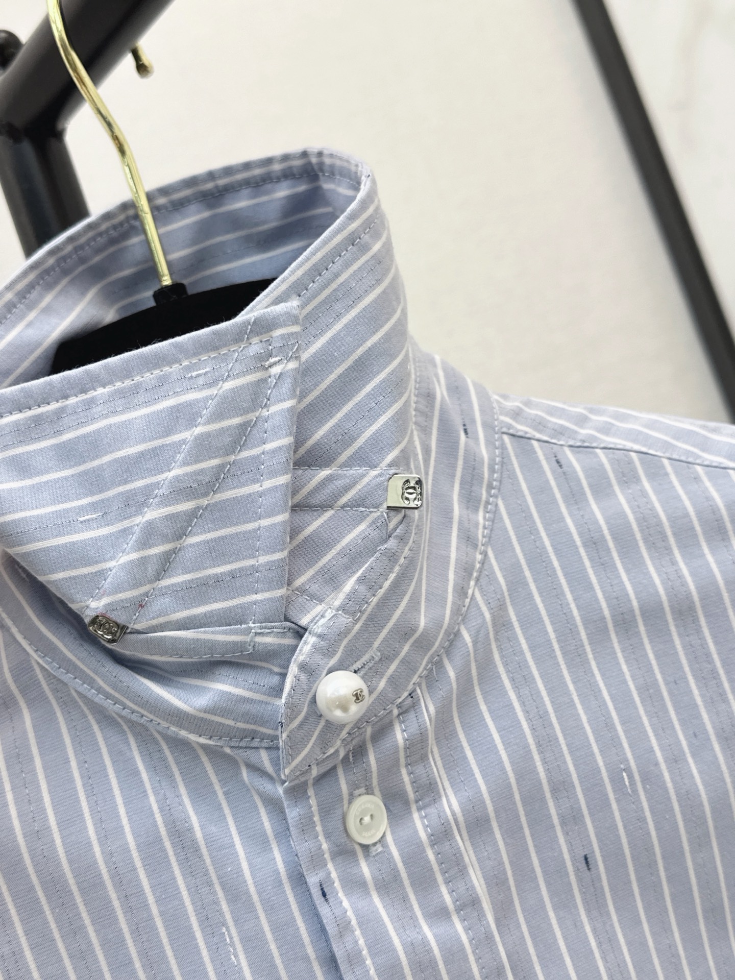 Chan 26fw stripe jacquard shirt