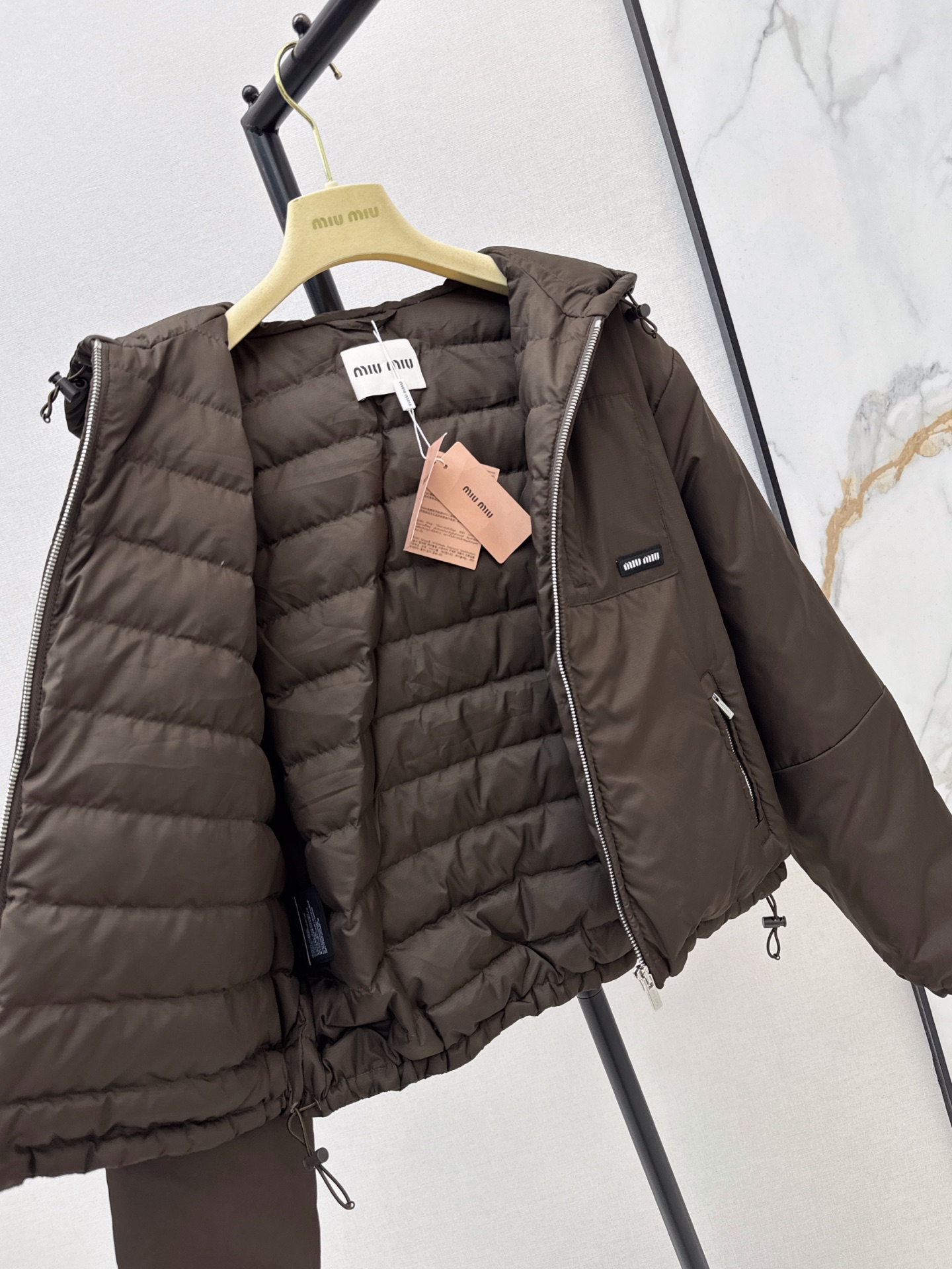 Miu 26fw hoode down jacket