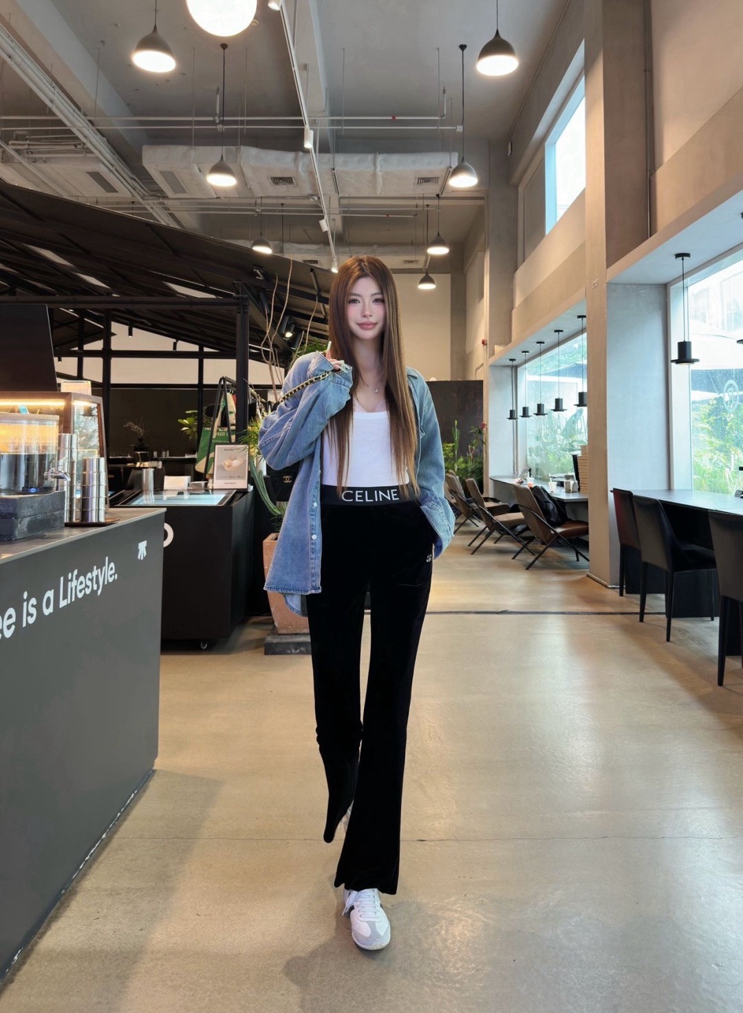 Celi 26fw flared velvet pants