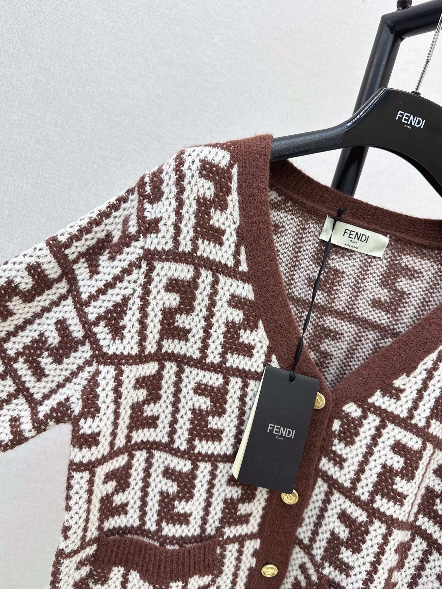Fen 26fw jacquard cardigan