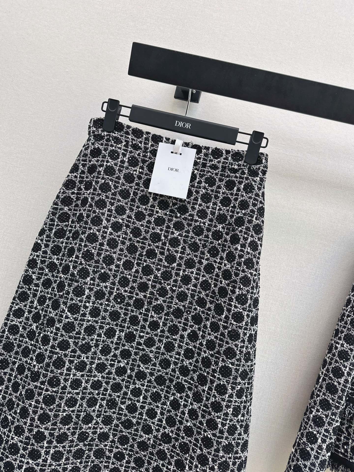 CD 26fw check woven skirt