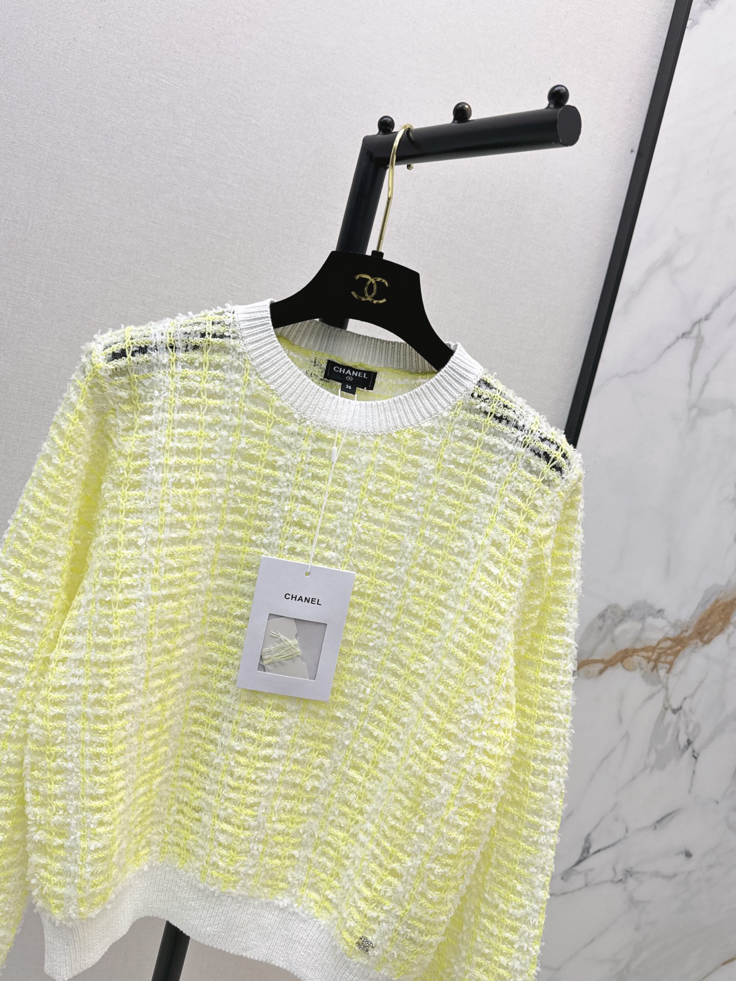 Chan 26fw hollow knit top