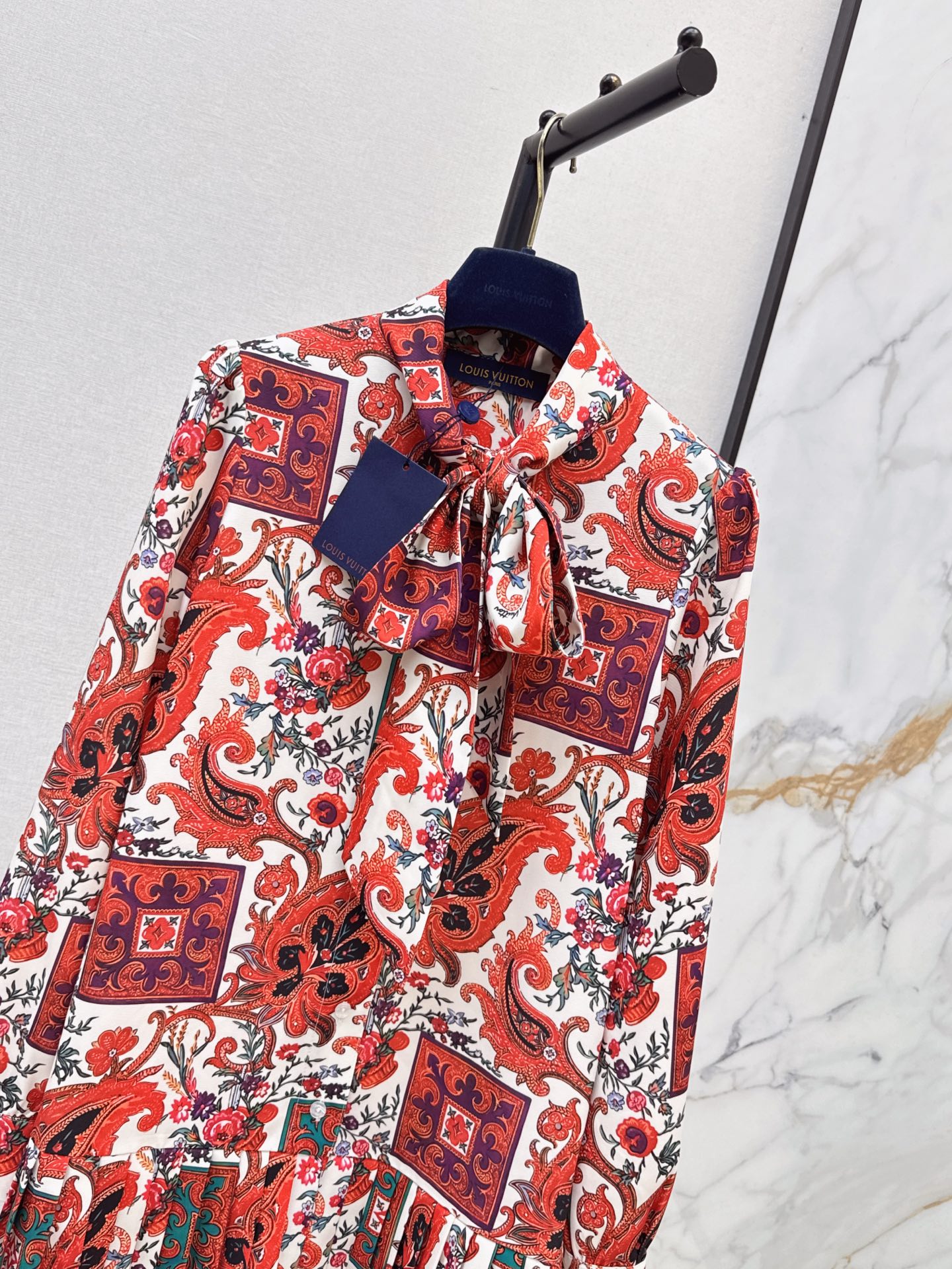 Loui 26fw print bow dress