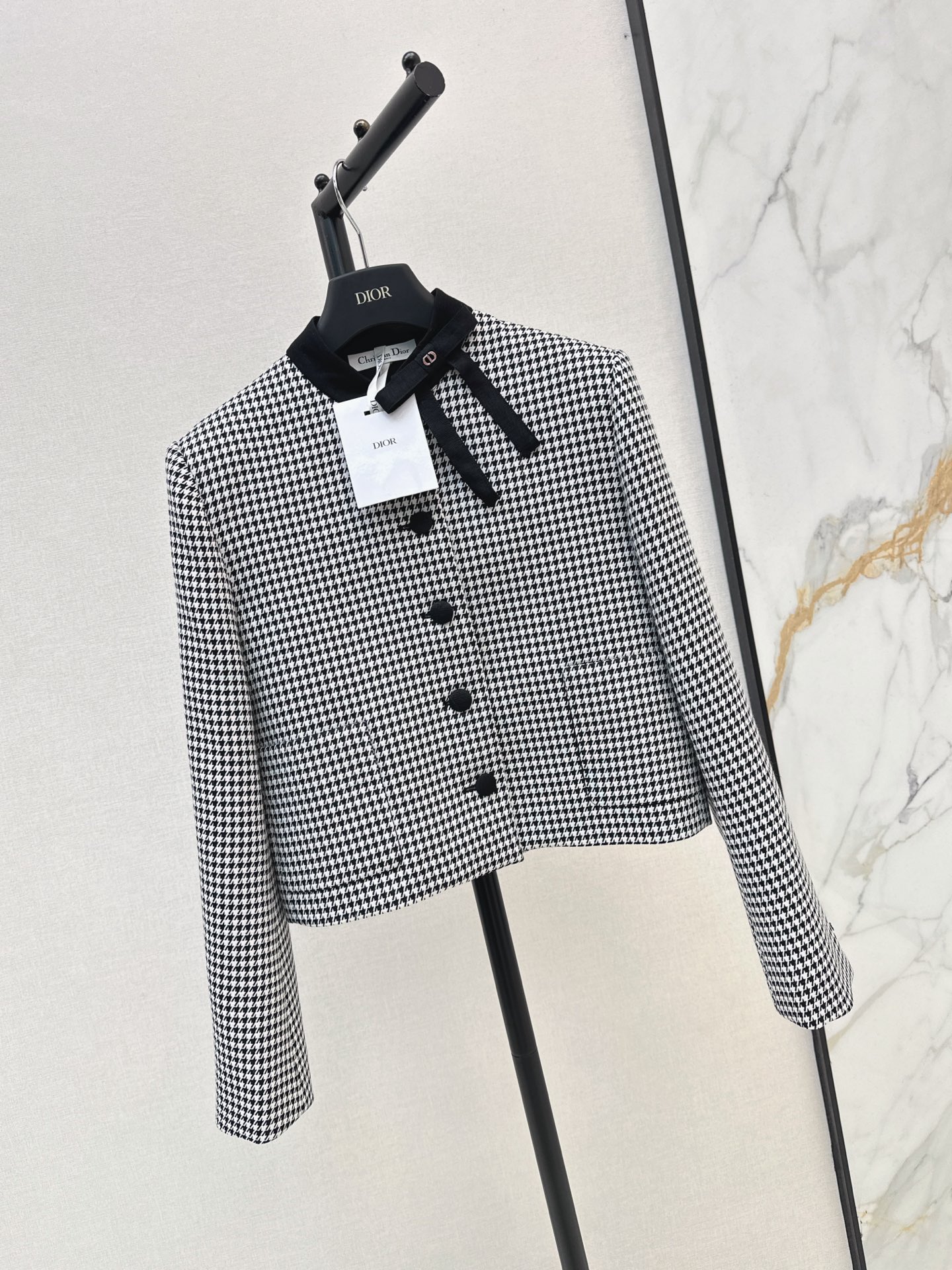 CD 26fw houndstooth bow jacket