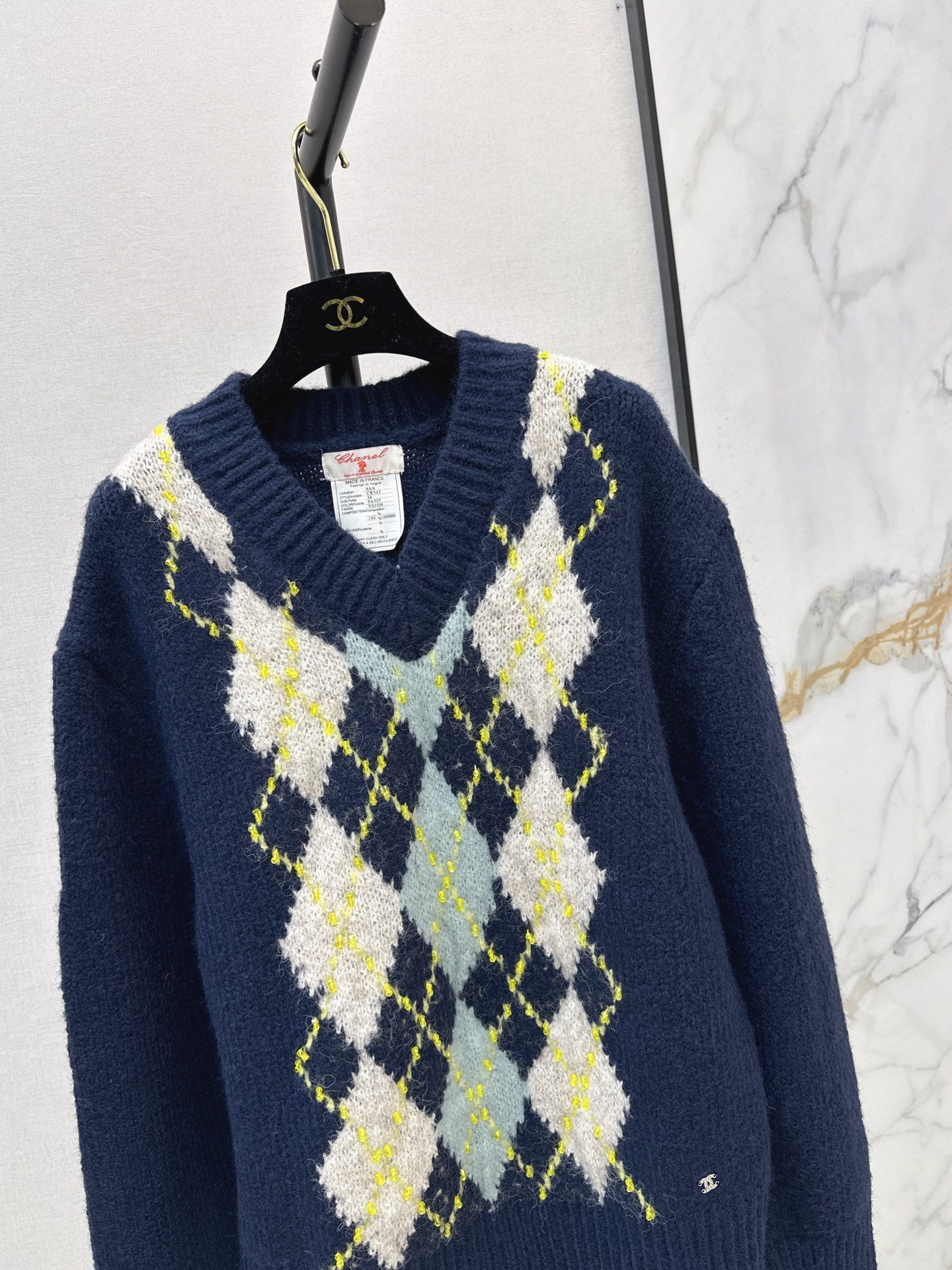 Chan 26fw jacquard knit sweater
