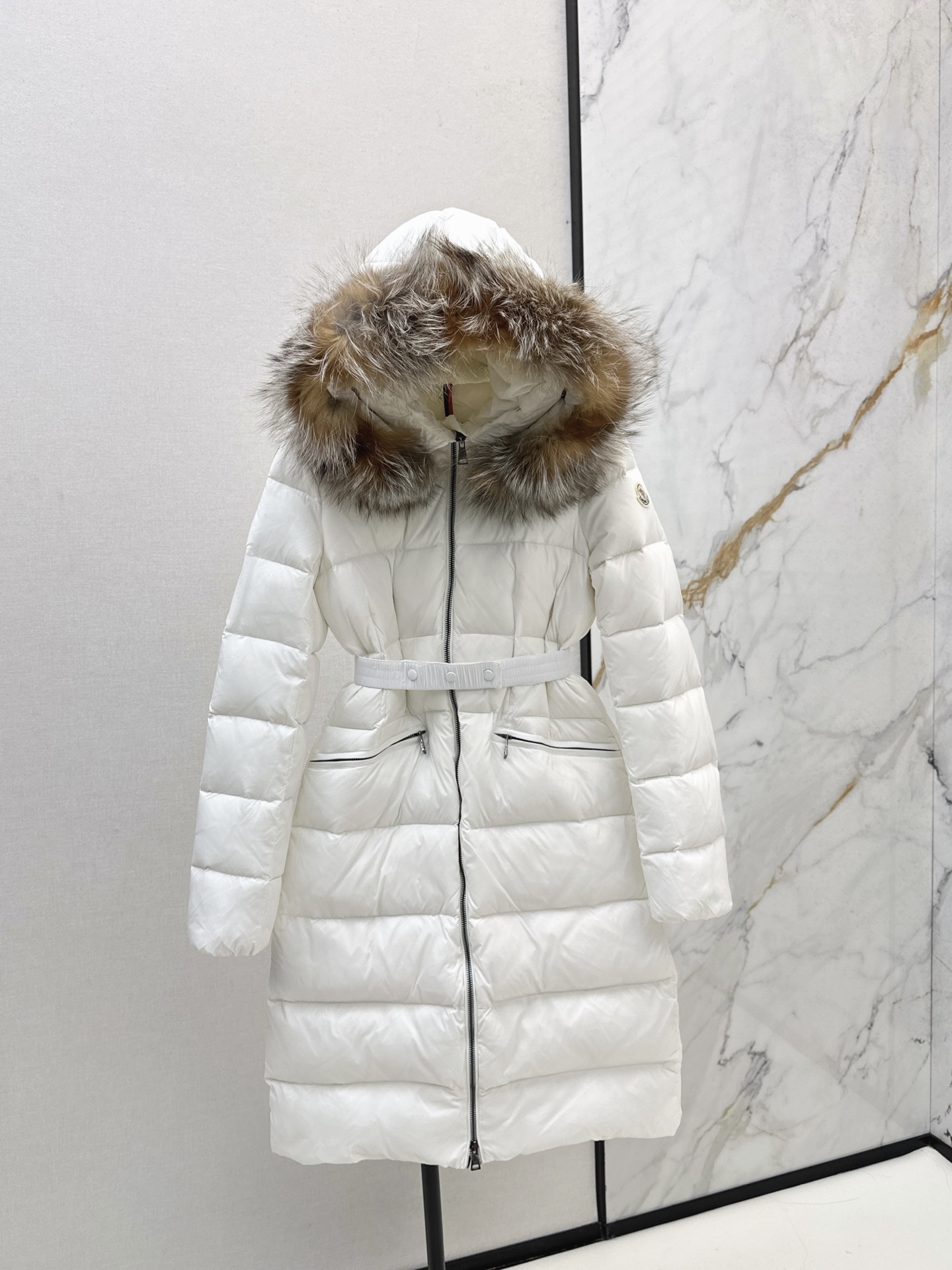 Monc 26fw hooded long down jacket
