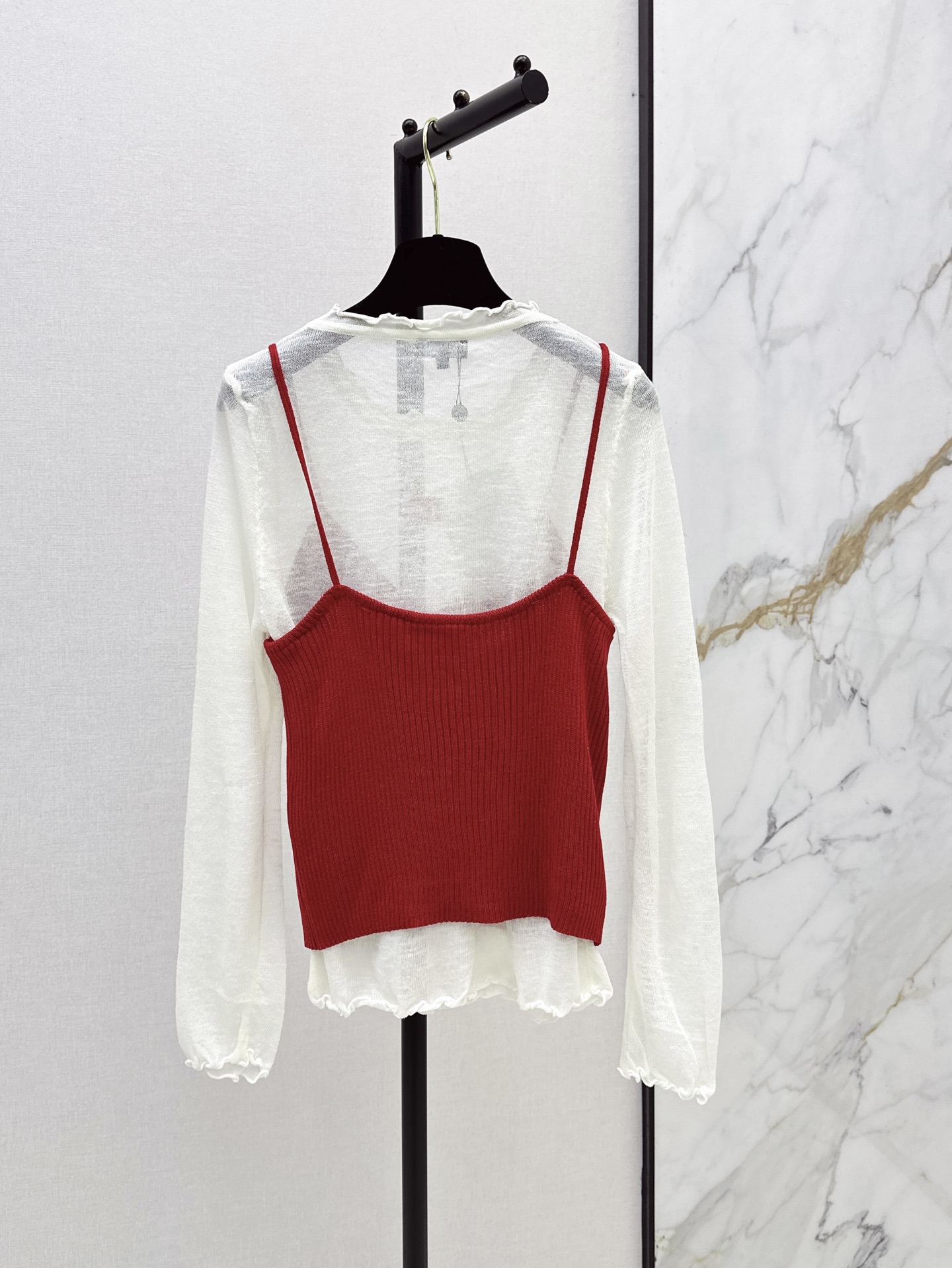 Chan 26fw 2pcs knit vest tee sets