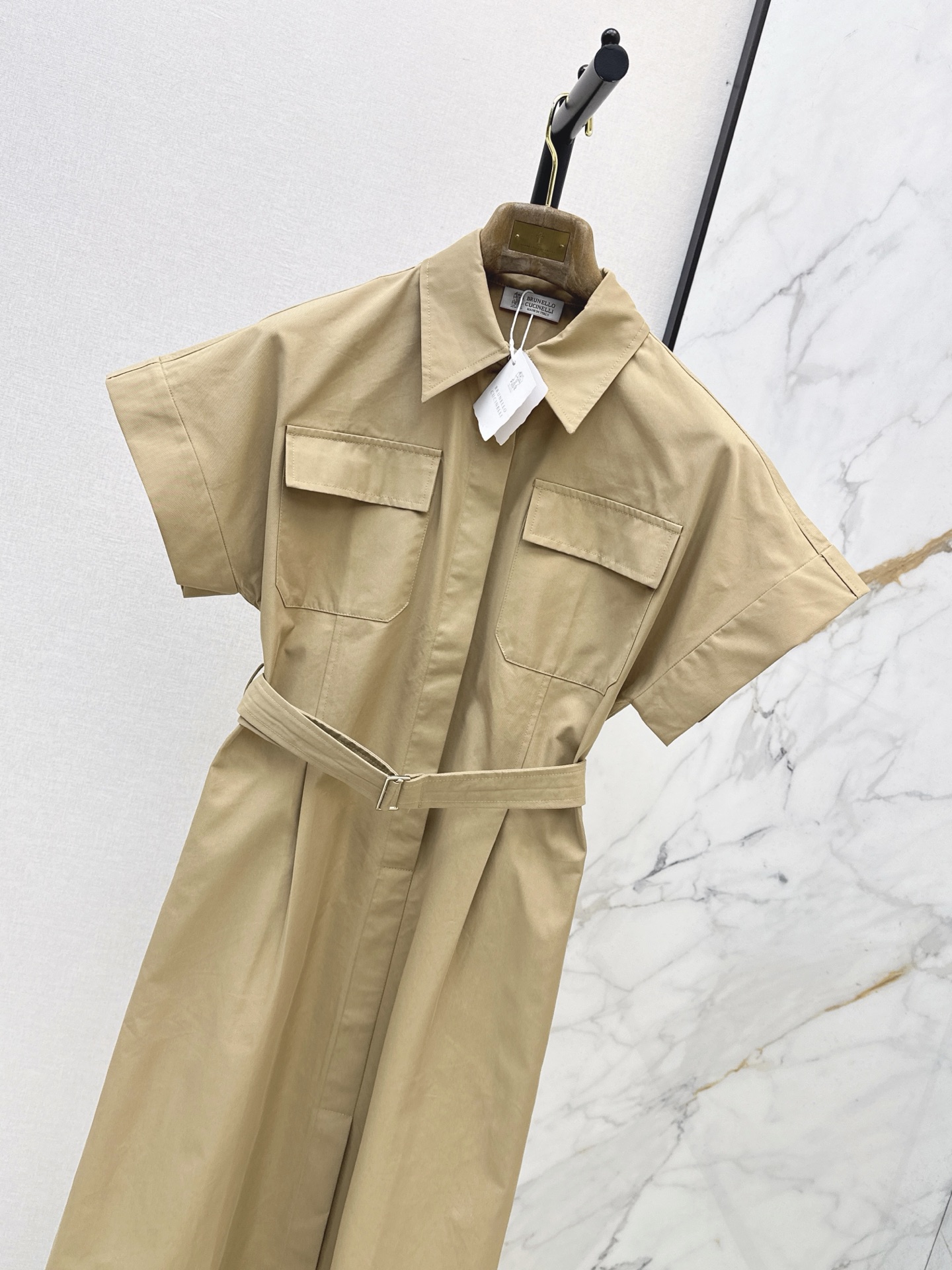 Brun 26ss belted shirt dress